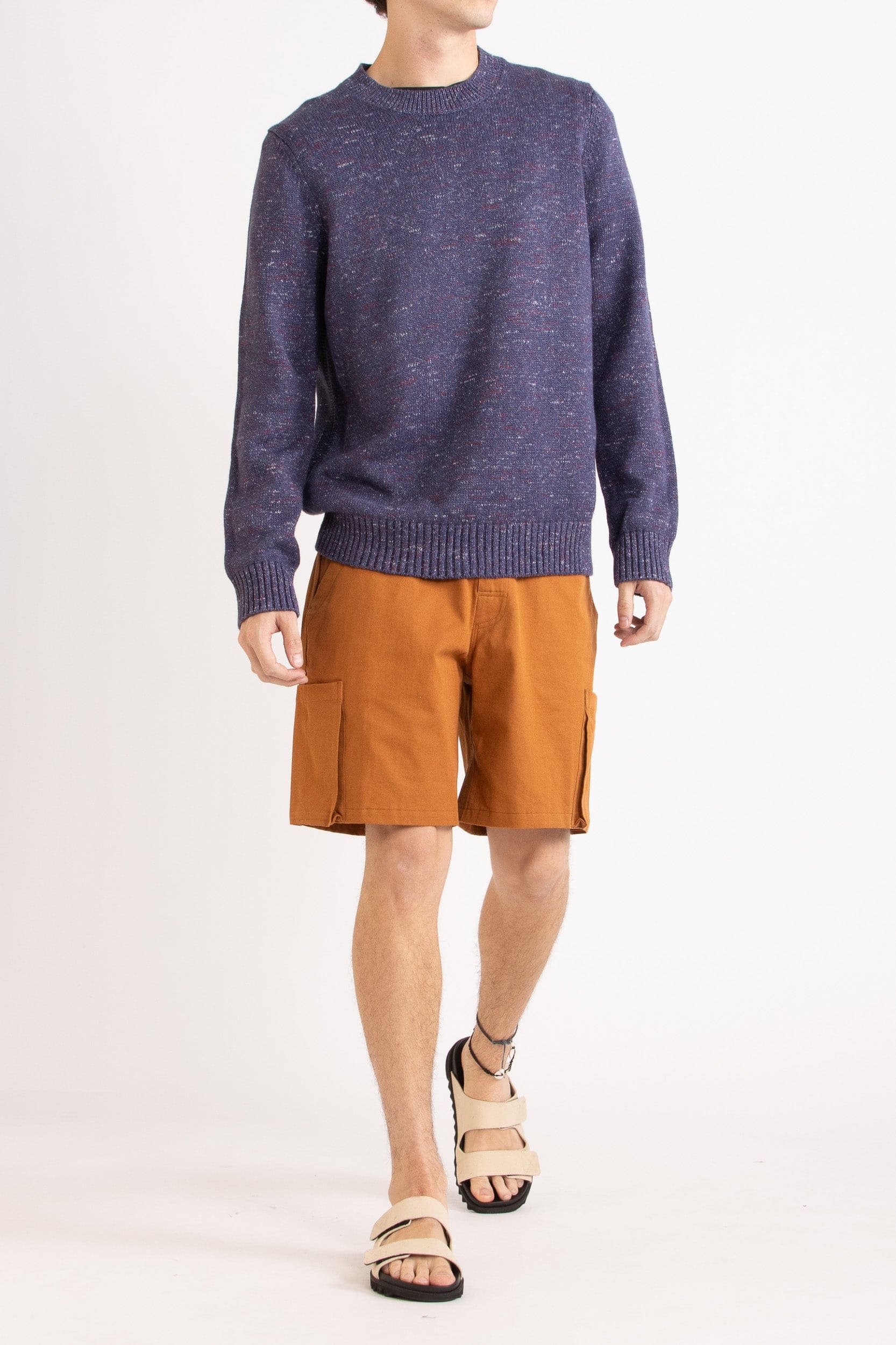 Milton Hemp-Cotton Knit Crew Sweater