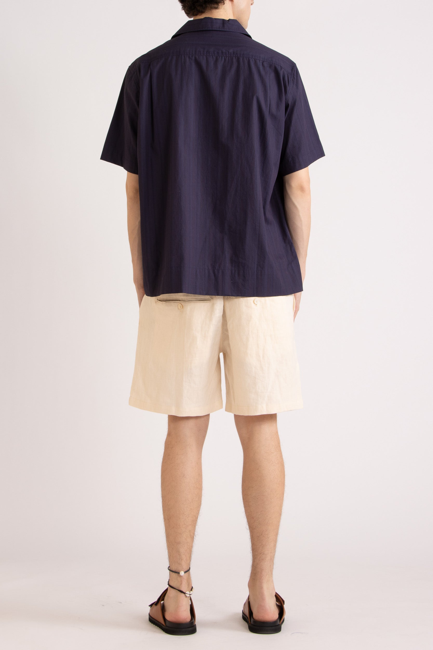 Atticus Cotton Short Sleeve Shirt with Lobster Embroidery