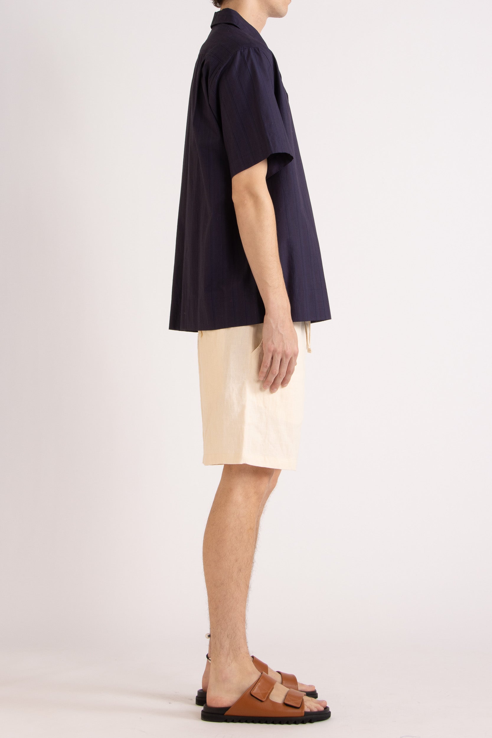 Atticus Cotton Short Sleeve Shirt with Lobster Embroidery