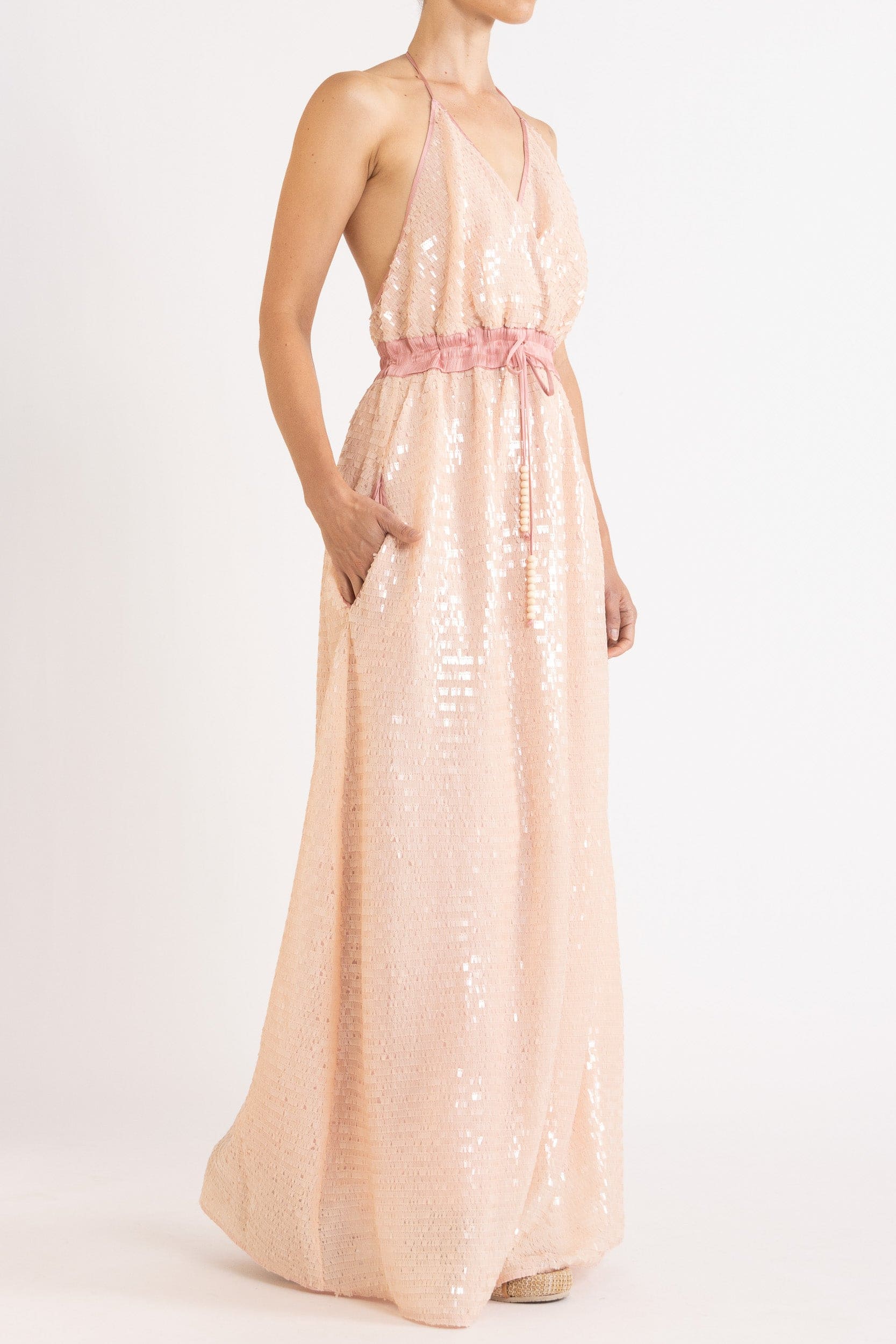 Marella Halter Neck Sequin Dress