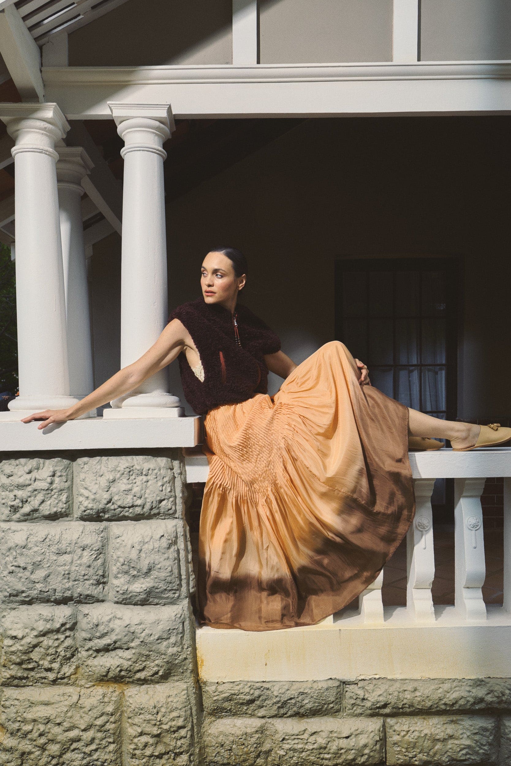 Ottavia Silk Dip-Dye Cami Maxi Dress