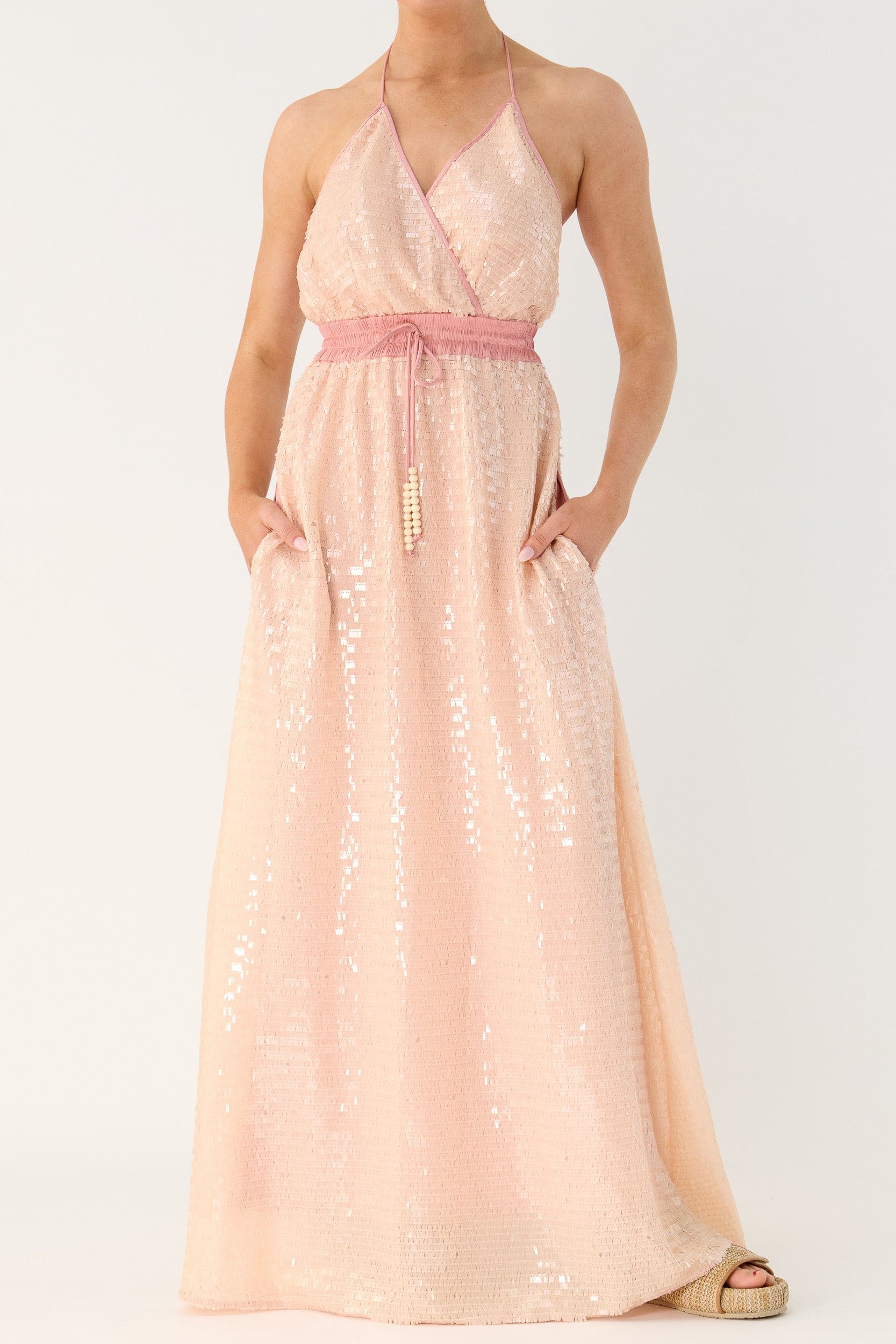 Marella Halter Neck Sequin Dress