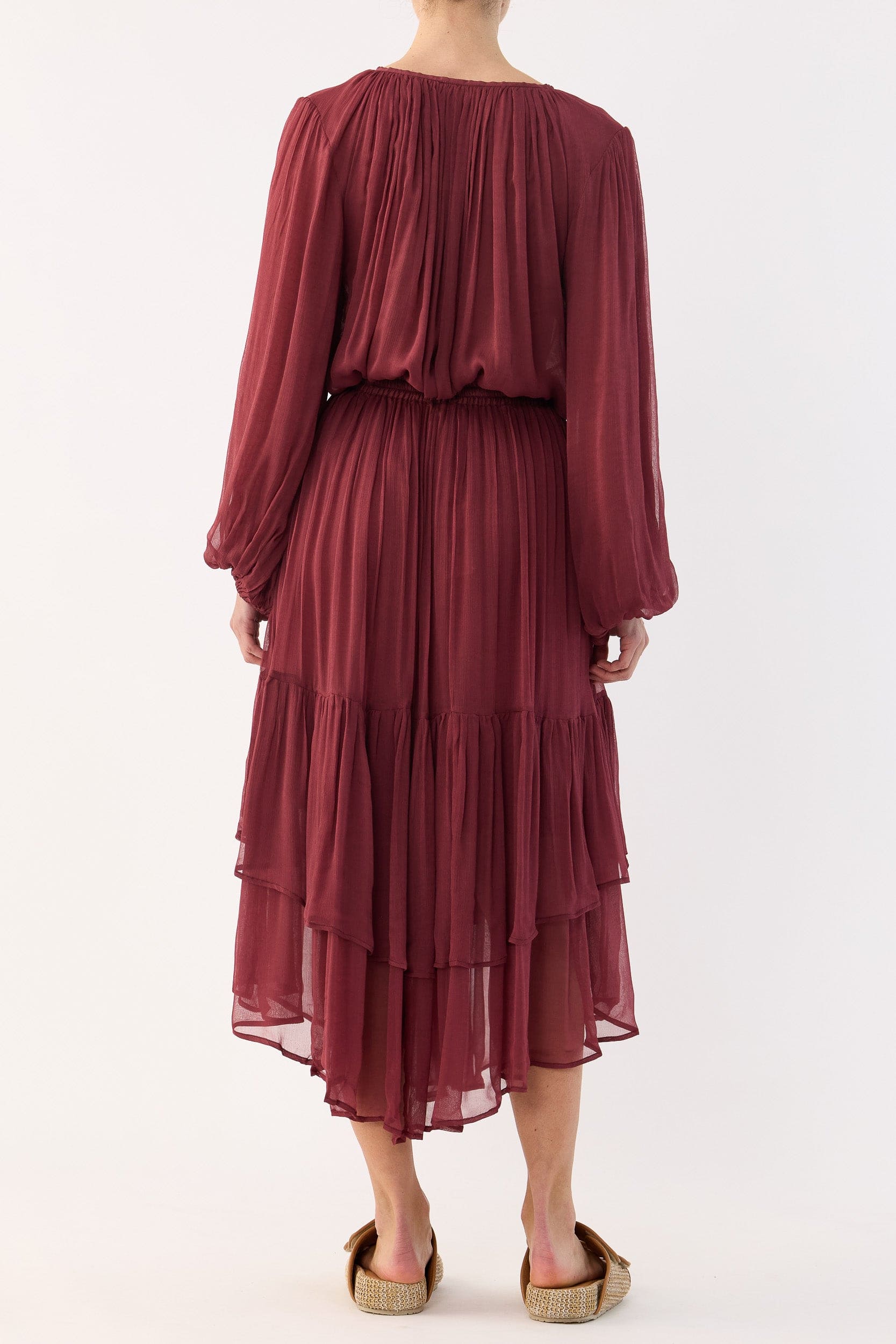 Lucinda Crinkle Chiffon Long Sleeve Top