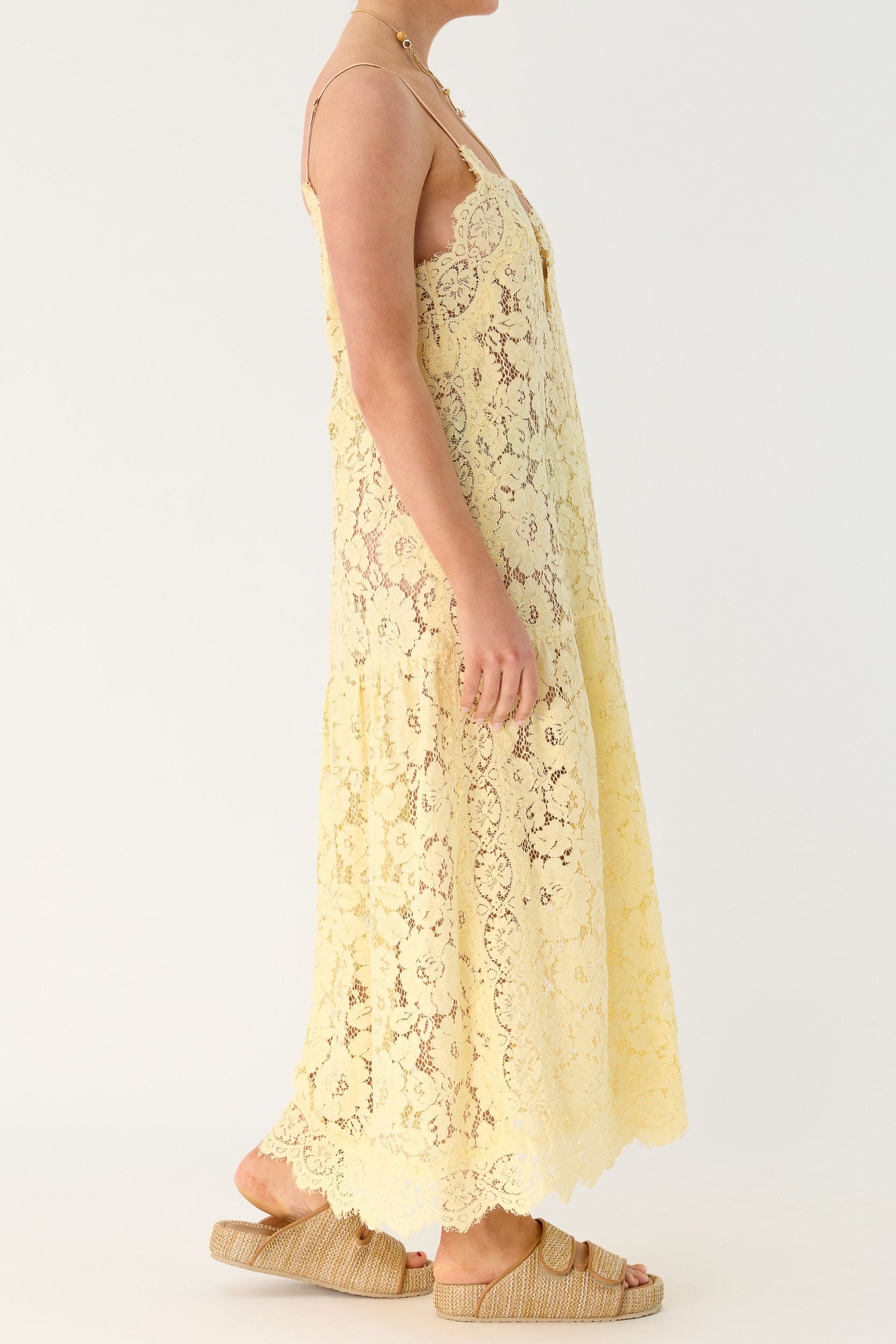 Tilly V Neck Lace Dress