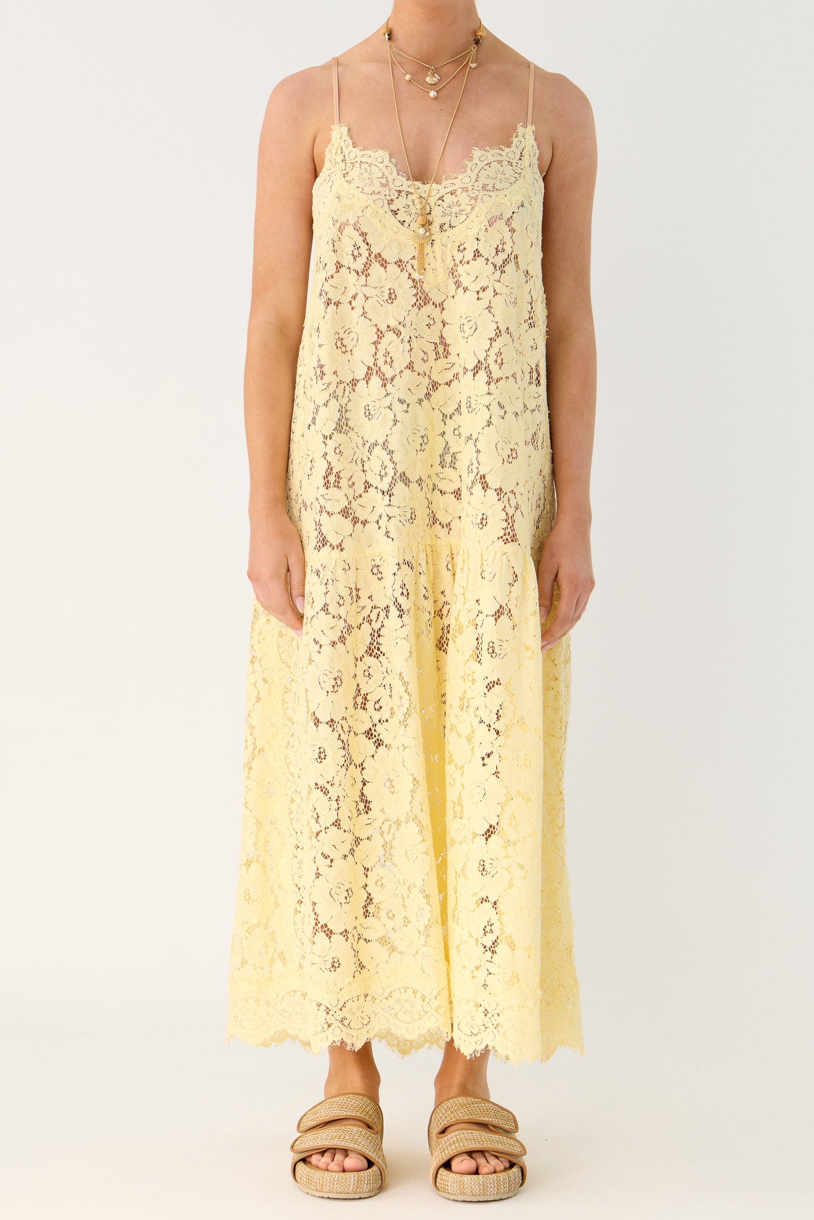 Tilly V Neck Lace Dress