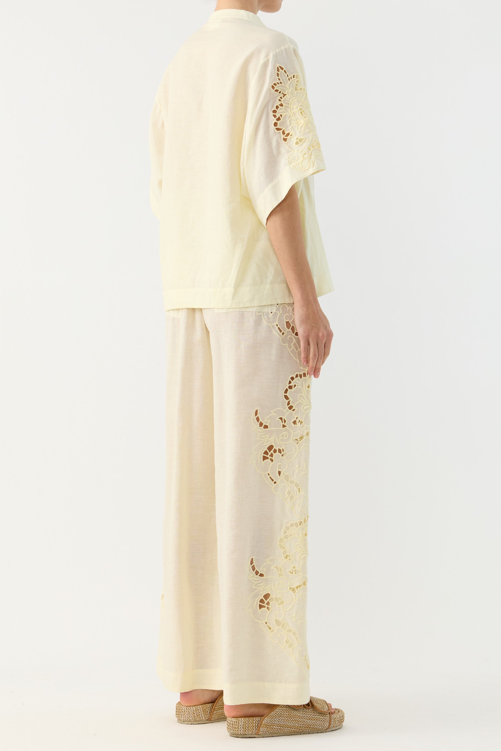 Pascal Embroidered Cutout Pant
