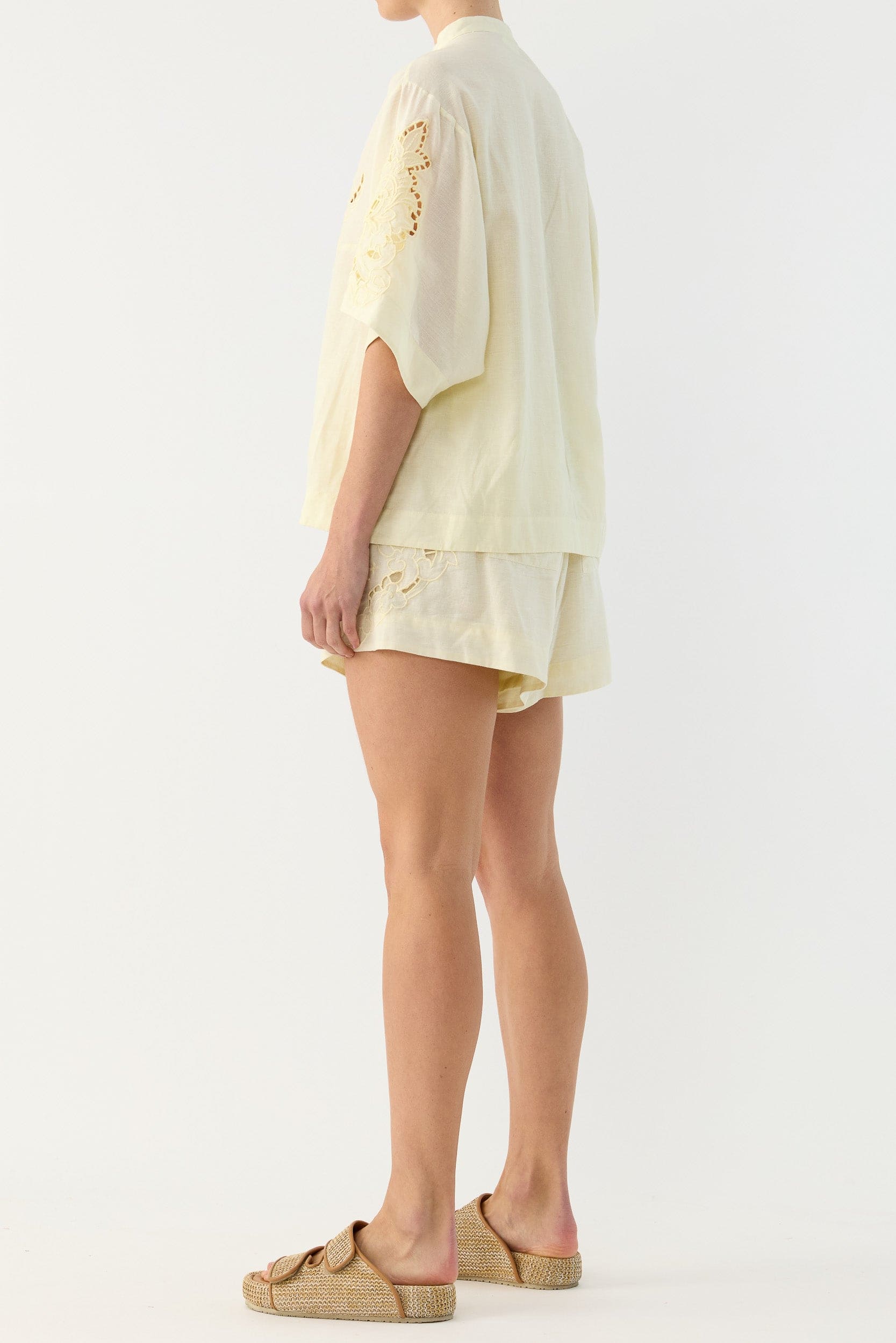 Pascal Embroidered Cutout Short