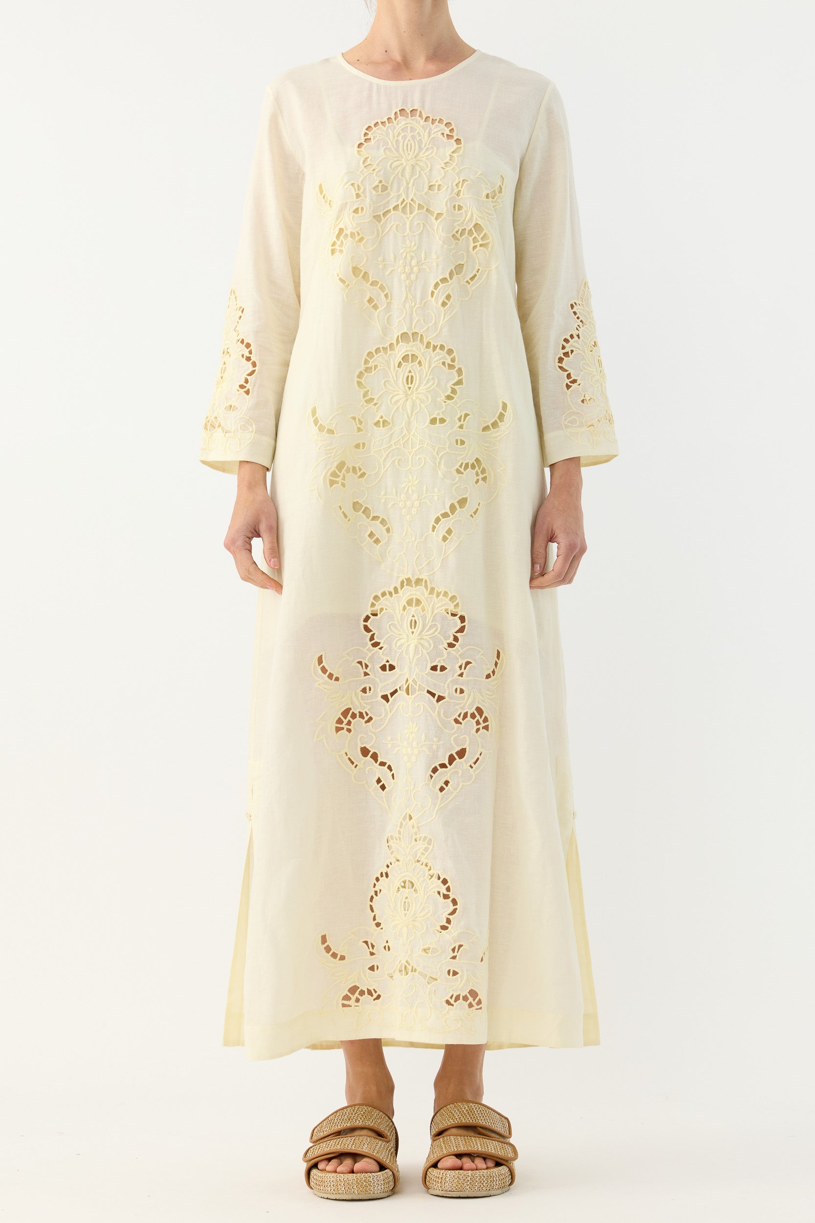 Pascal Embroidered Cutout Tunic Dress