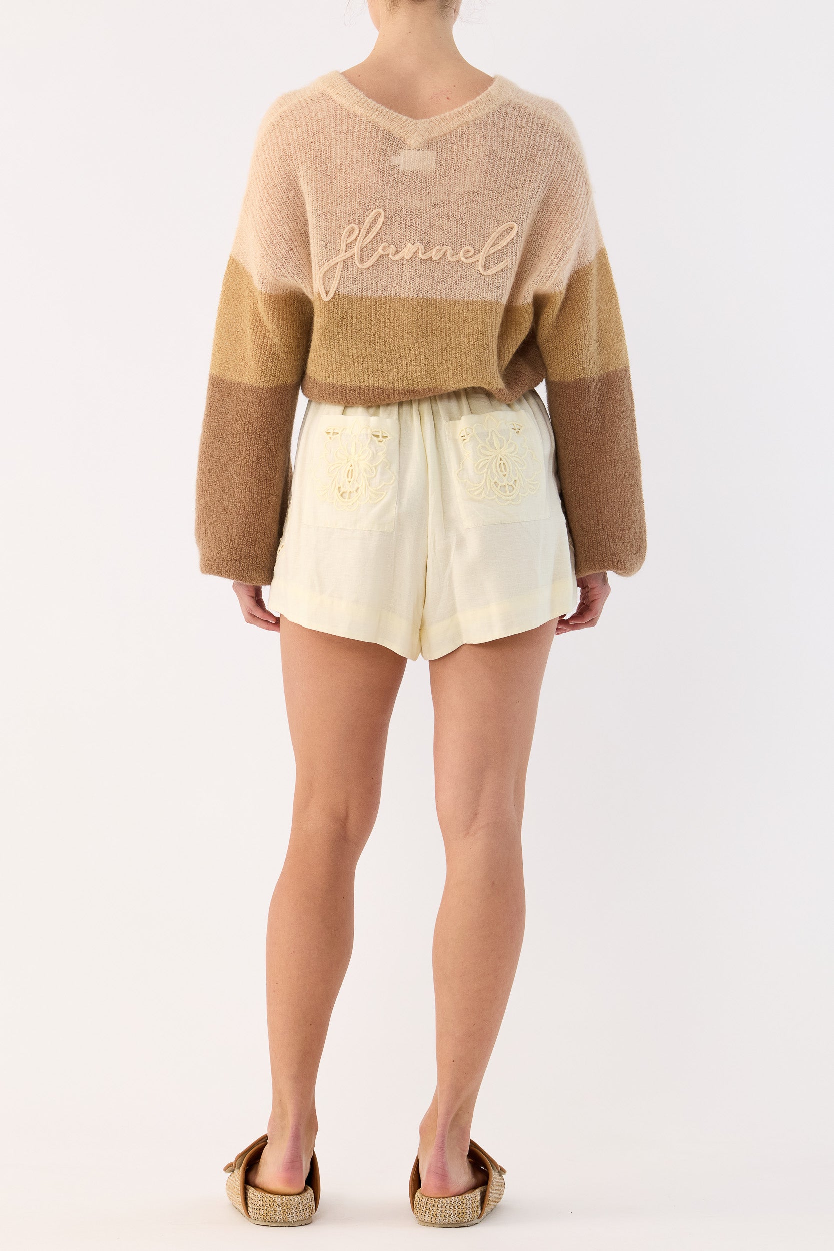 Inez Mohair-Wool Logo Knit Sweater