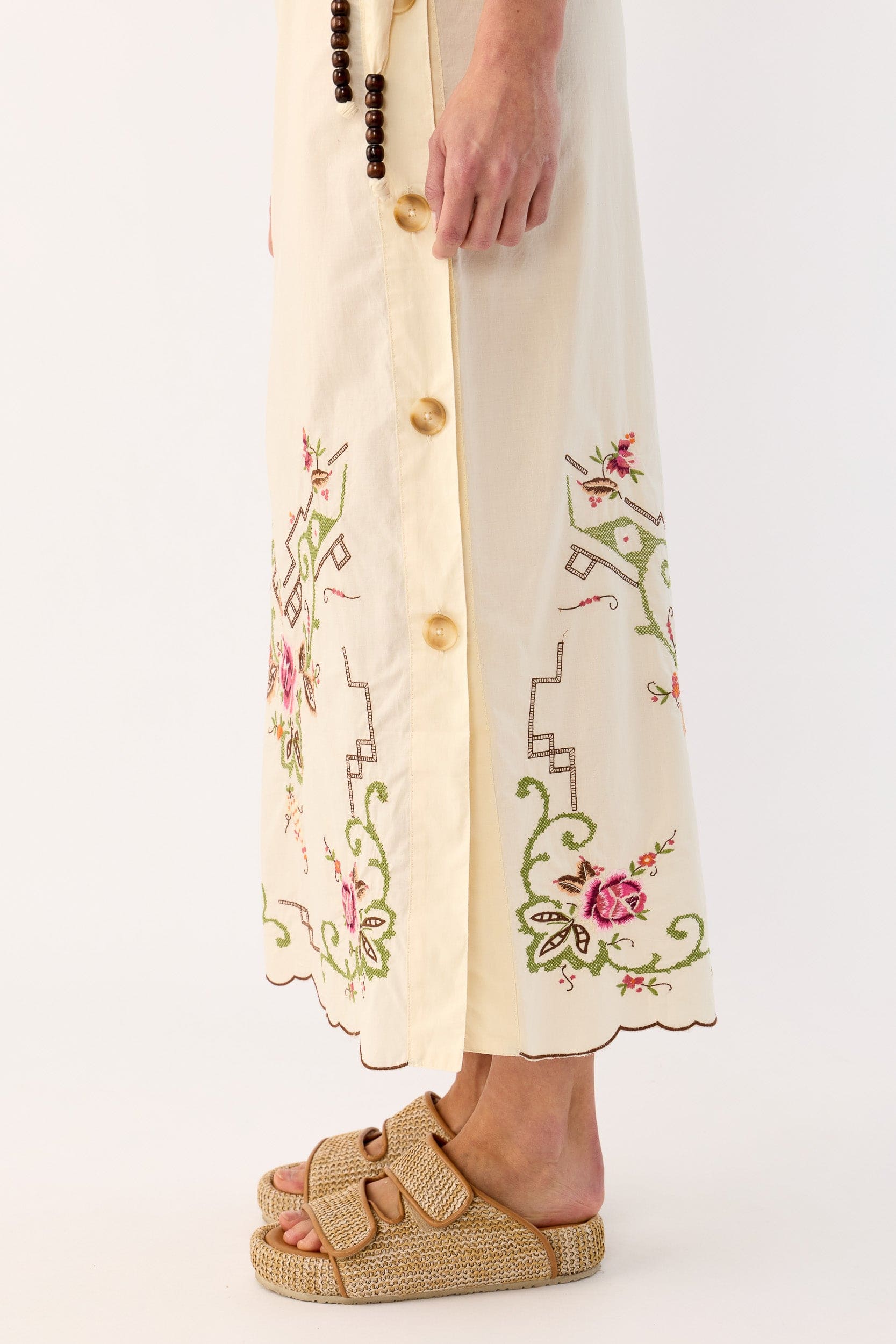 Esther Embroidered Cotton Skirt