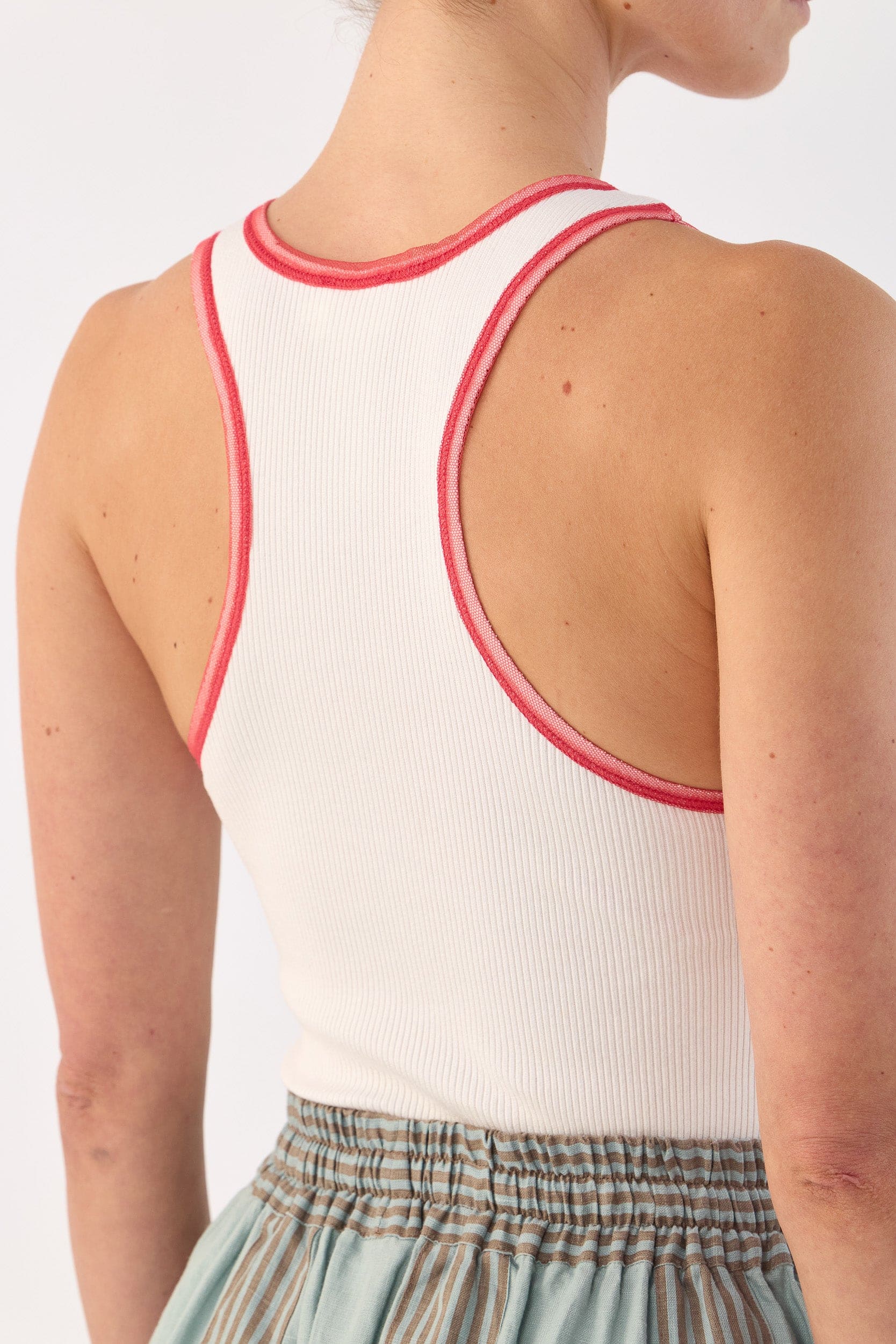 Carli Ribbed Silk-Cotton Singlet