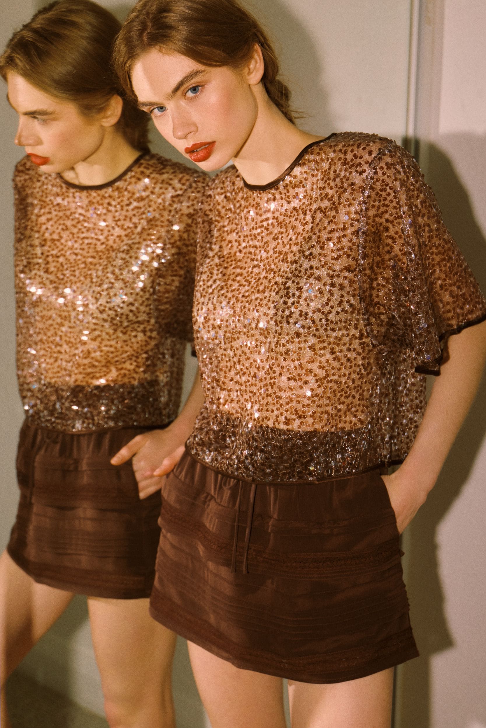 Albrey Silk Crepe Short