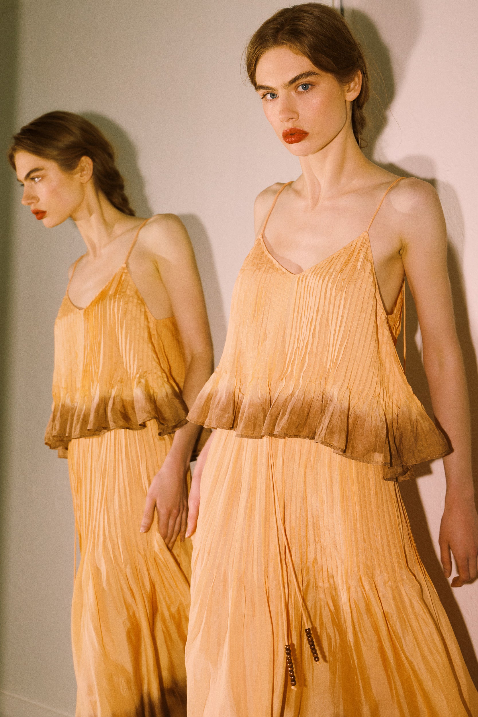 Ottavia Silk Dip-Dye Skirt