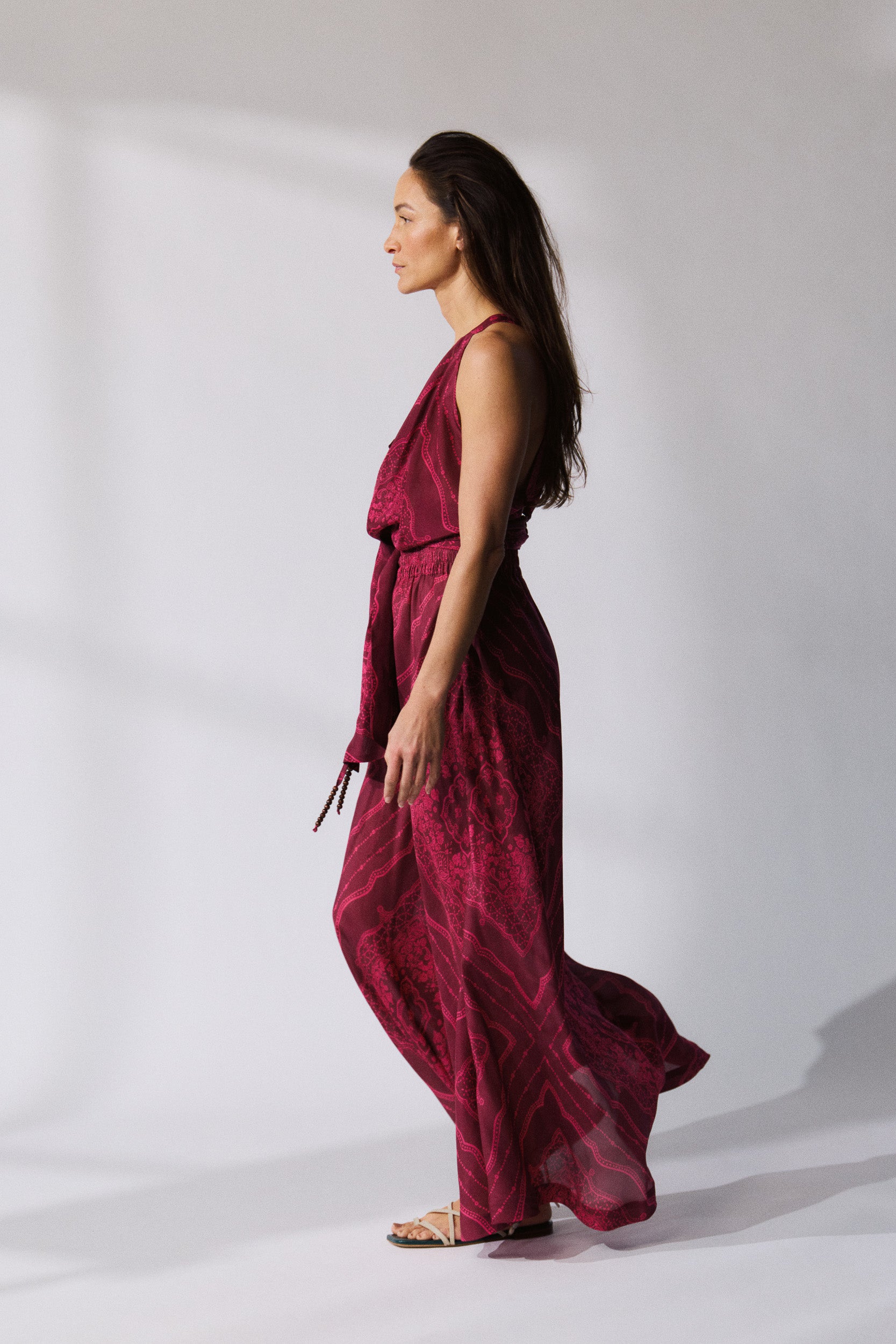 Renee Printed Silk Maxi Skirt