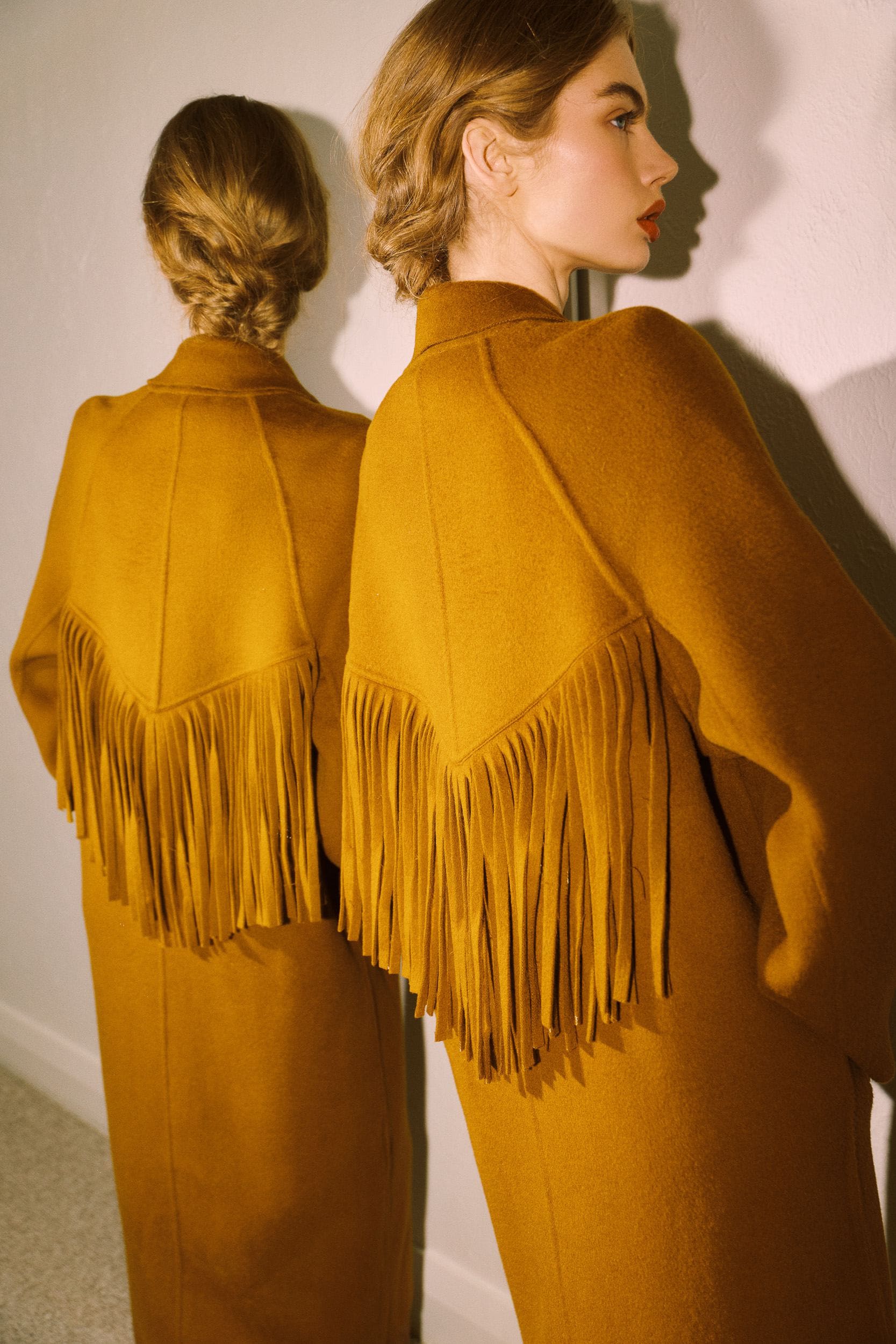 Georgia Wool Fringe Coat