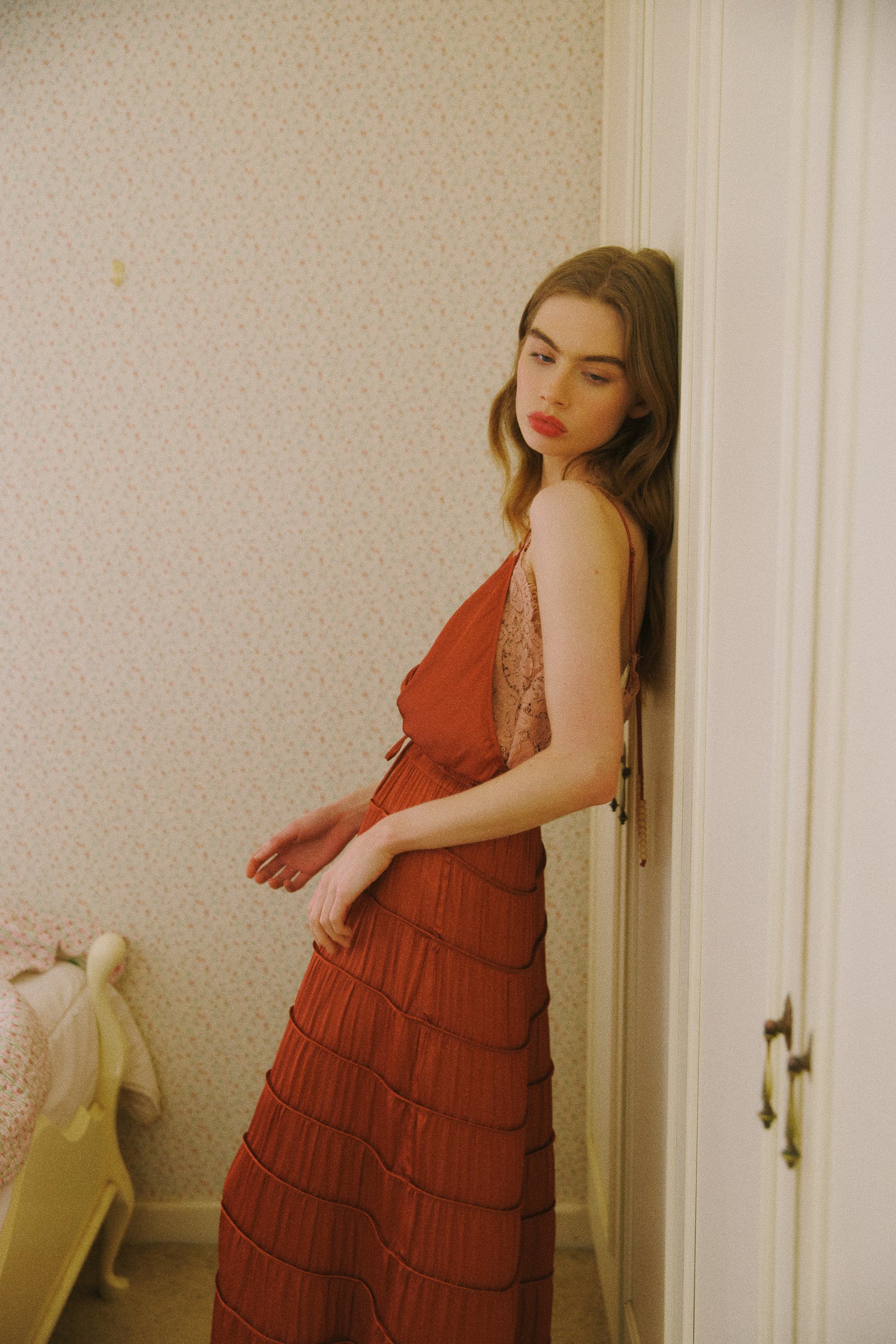 Alina Satin Halter Maxi Dress