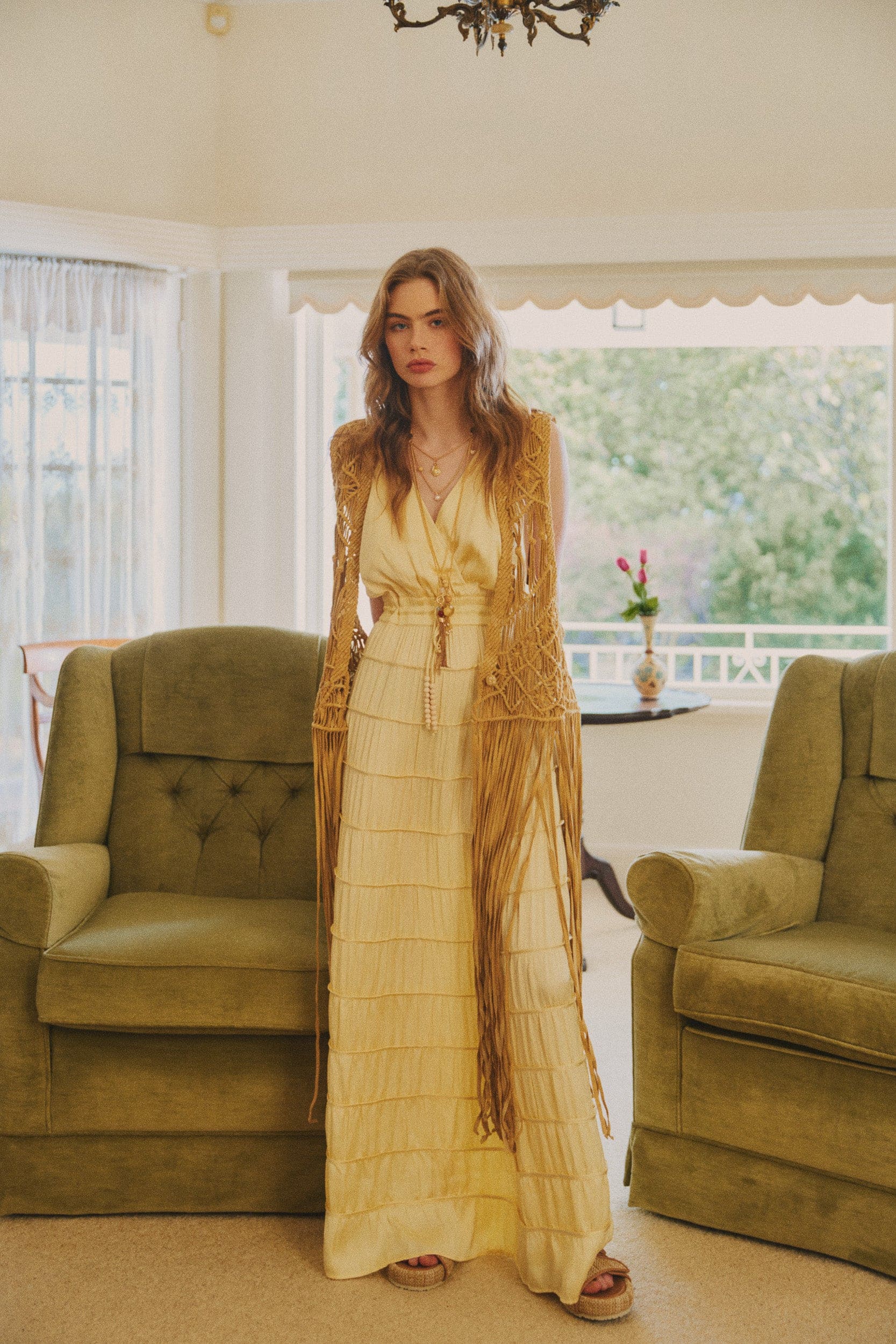 Alina Satin Halter Maxi Dress