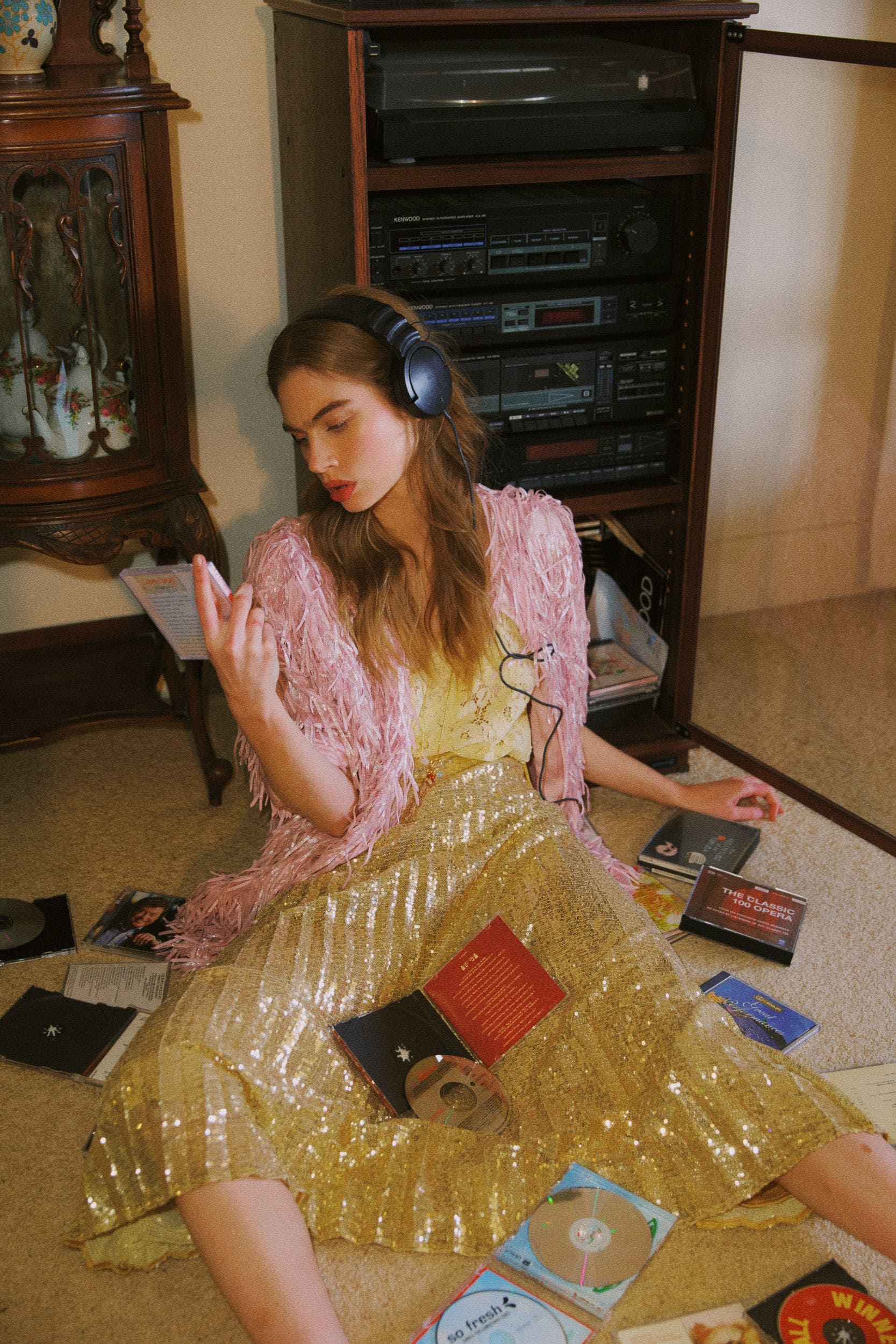 Sigrid Sequin Pleated Skirt