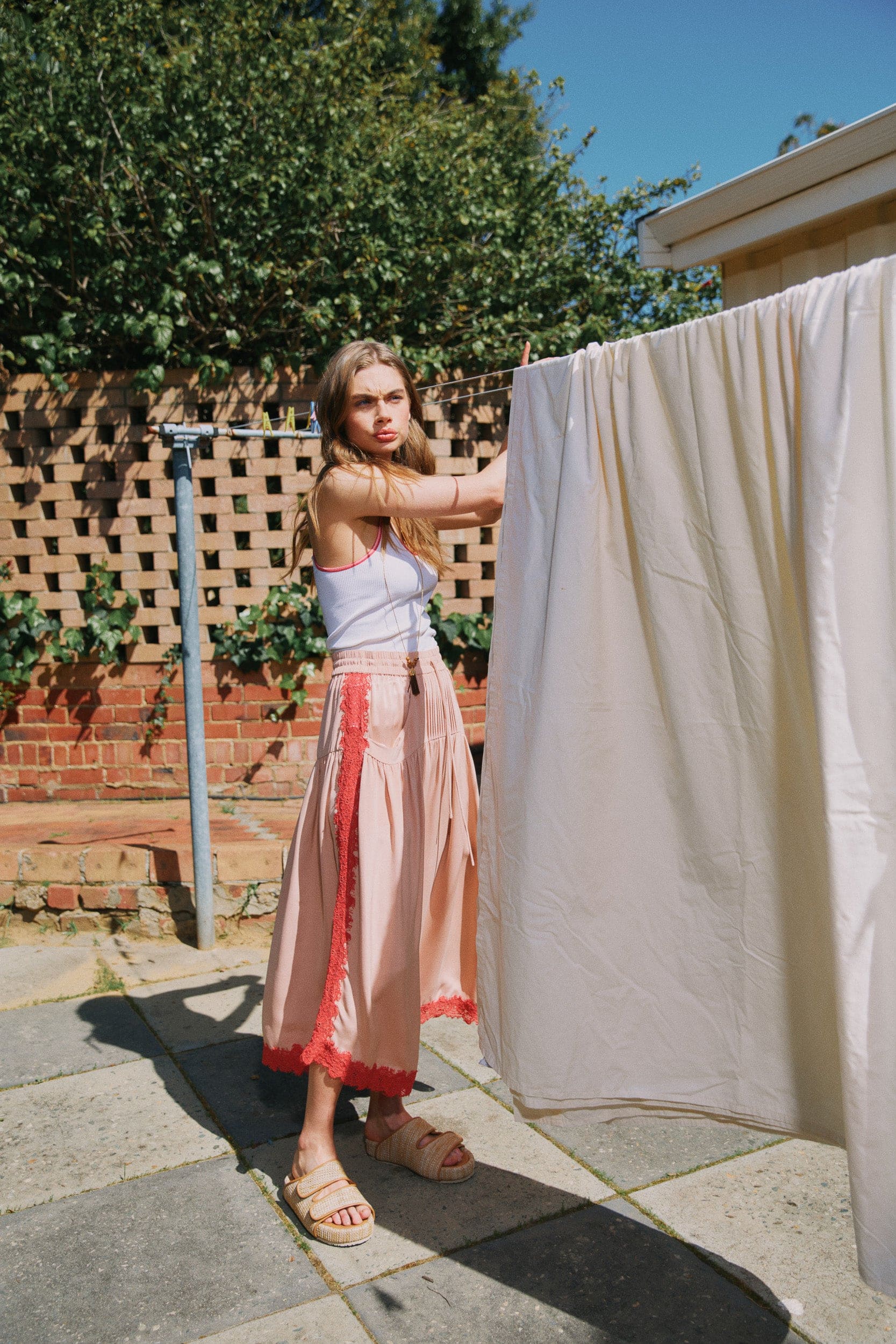 Brodie Silk & Lace Skirt