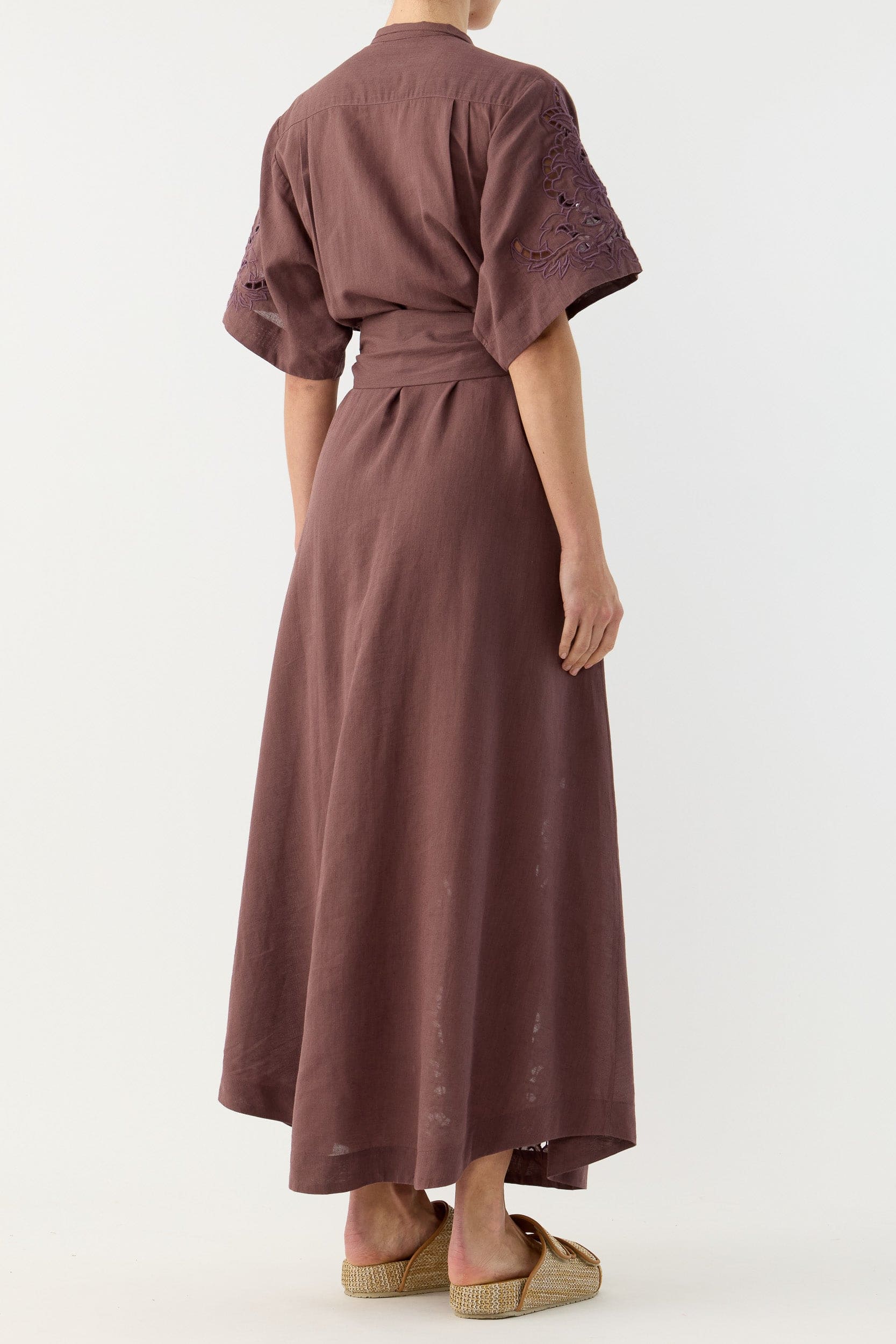 Pascal Embroidered Cutout Shirt Dress