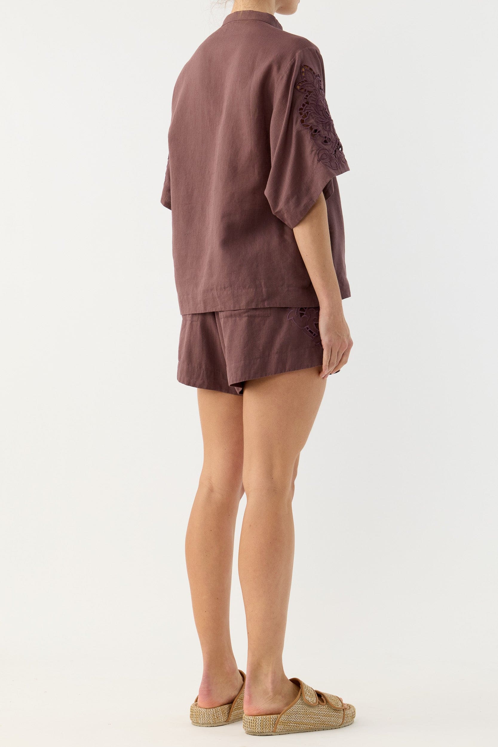 Pascal Embroidered Cutout Short