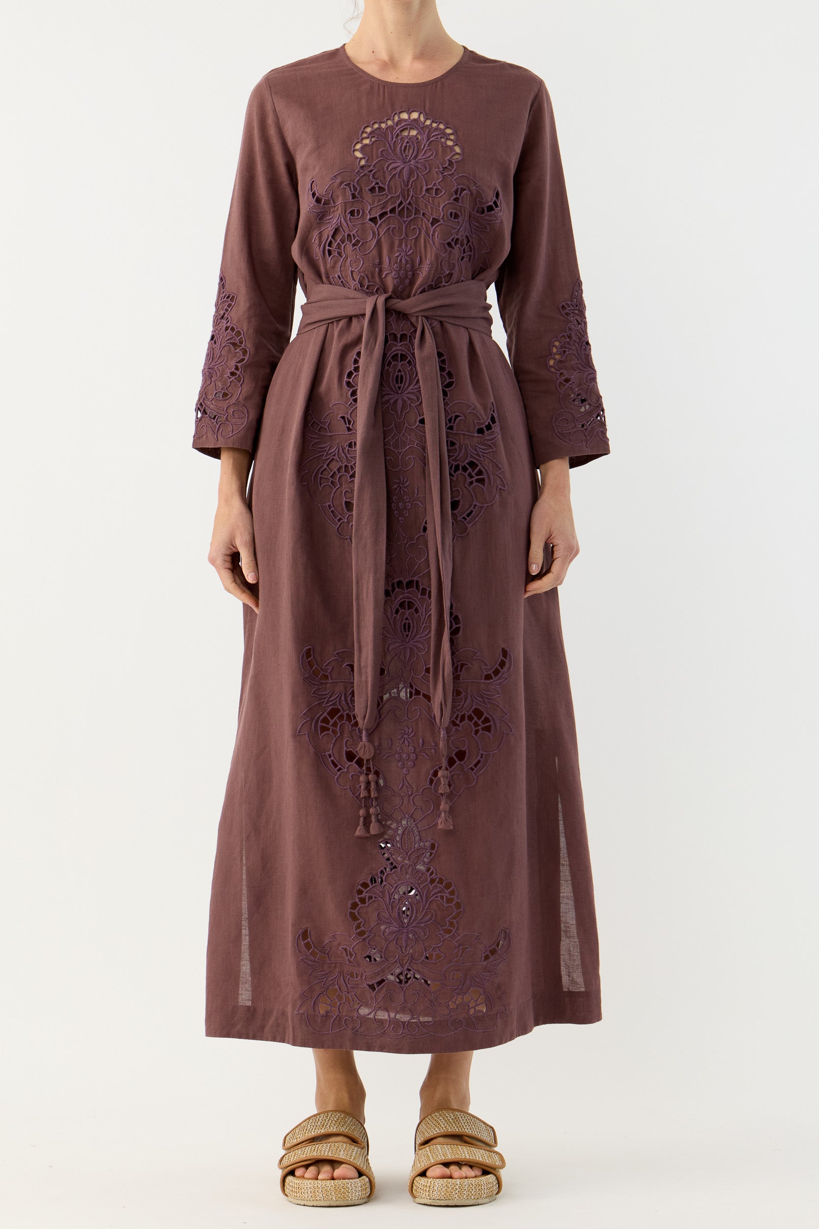 Pascal Embroidered Cutout Tunic Dress
