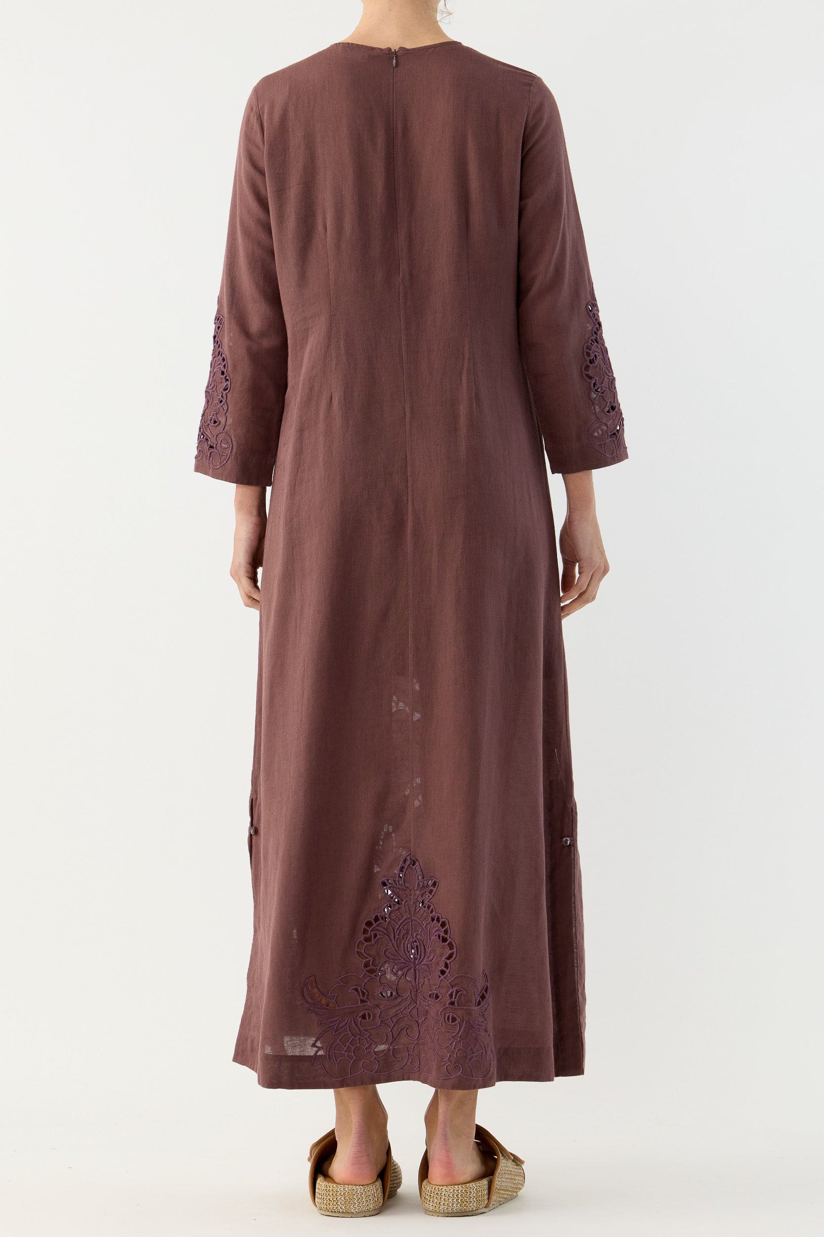 Pascal Embroidered Cutout Tunic Dress