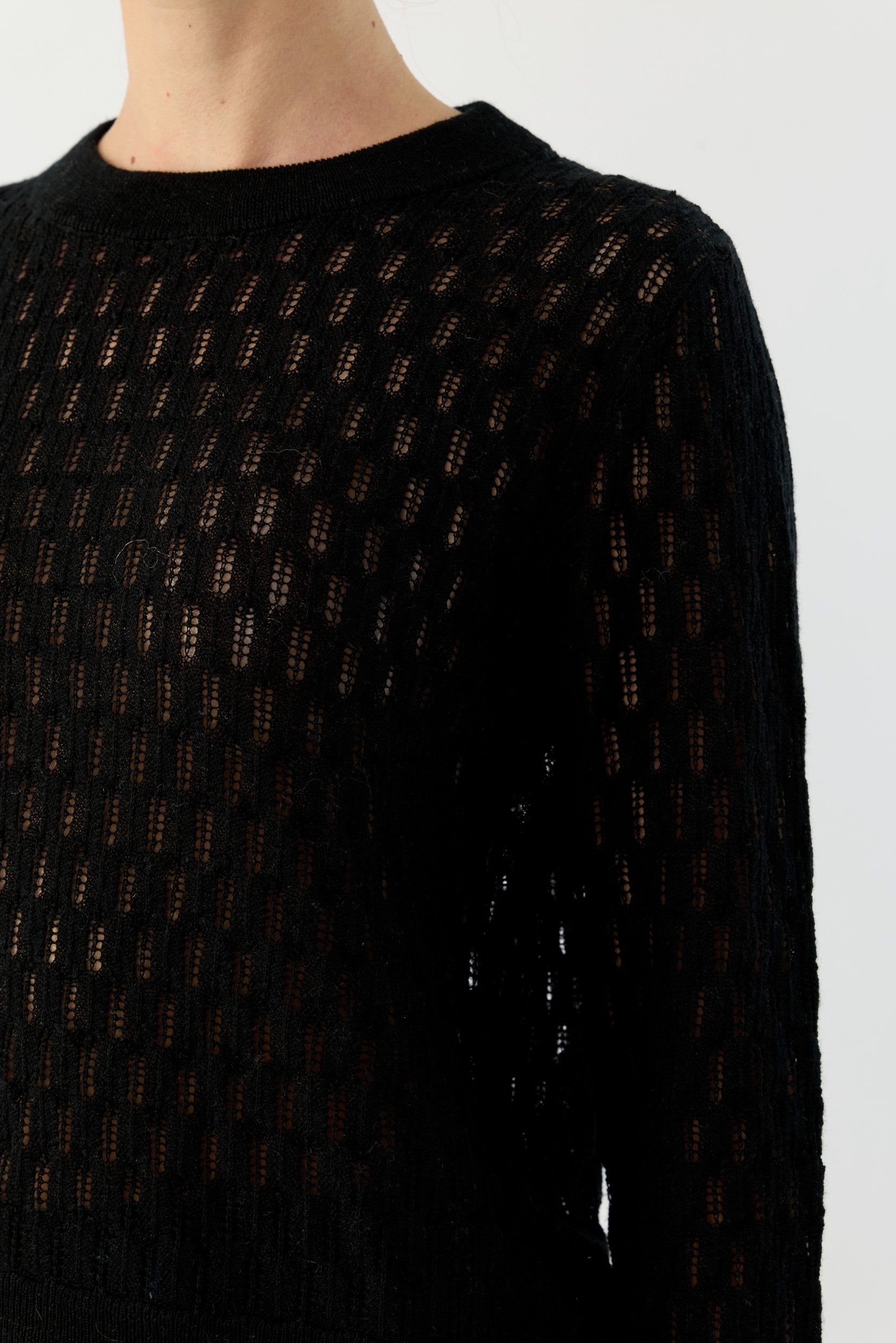 Miley Pointelle Merino Wool & Linen Sweater