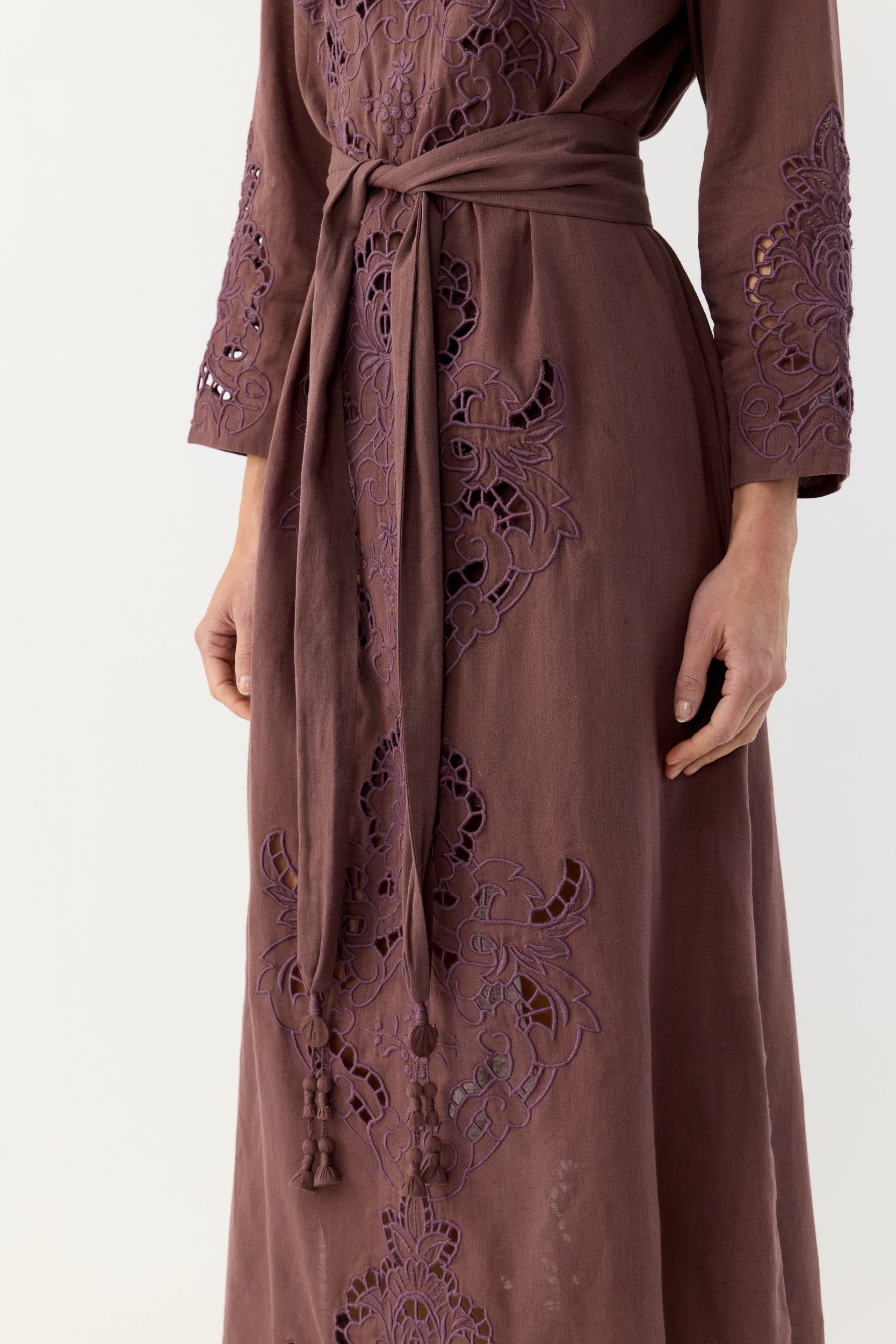 Pascal Embroidered Cutout Tunic Dress