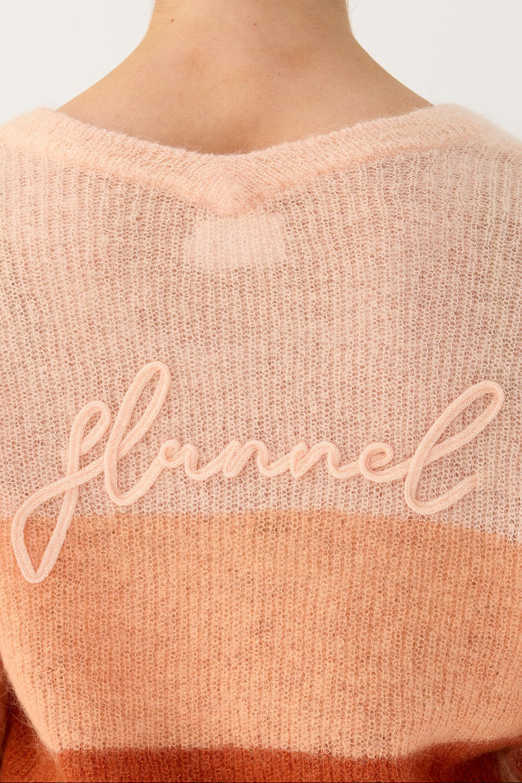 Inez Mohair-Wool Logo Knit Sweater
