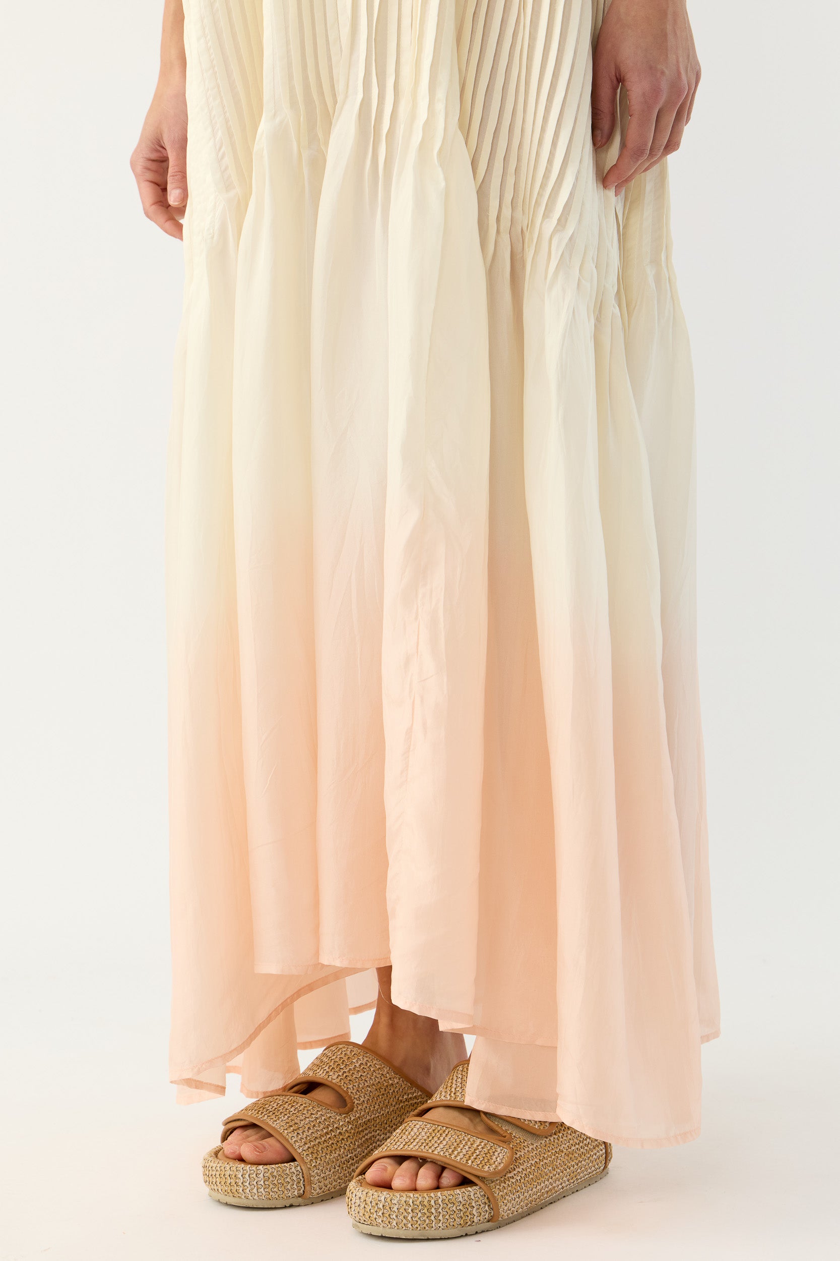 Ottavia Silk Dip-Dye Cami Dress
