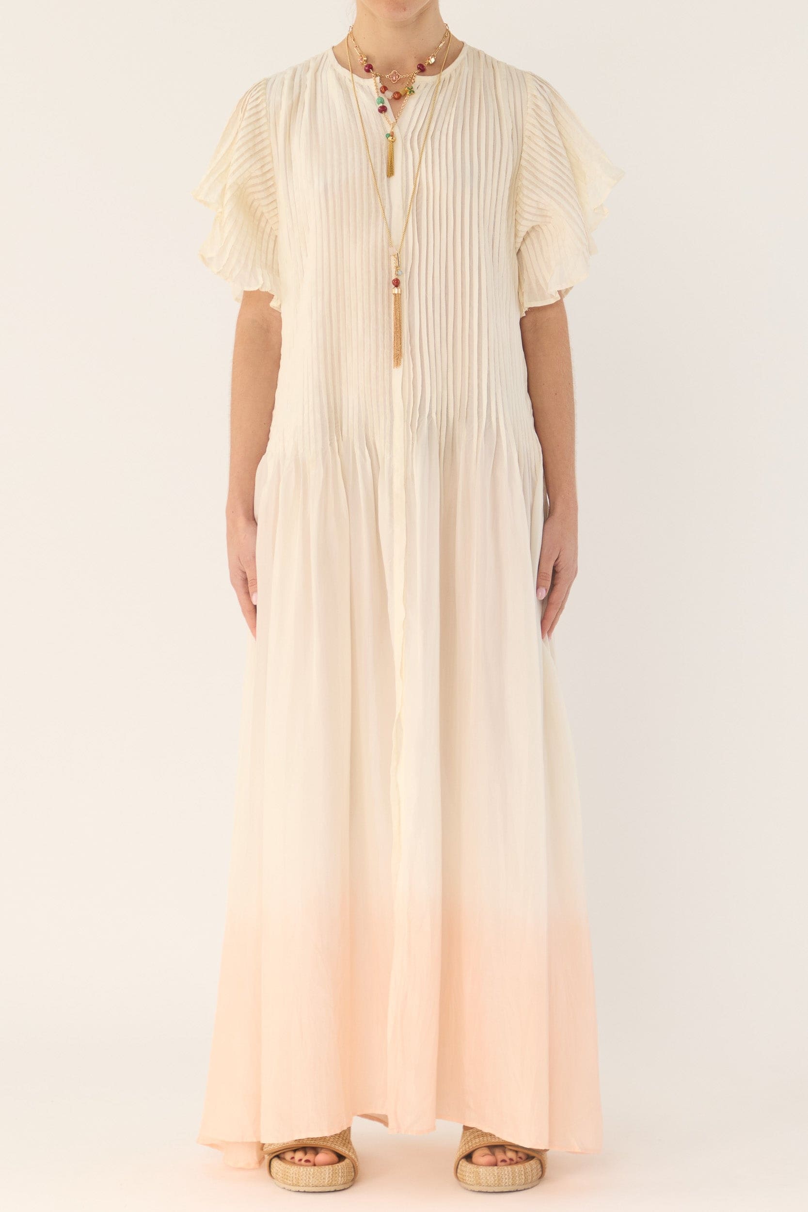 Ottavia Silk Dip-Dye Shirt Dress