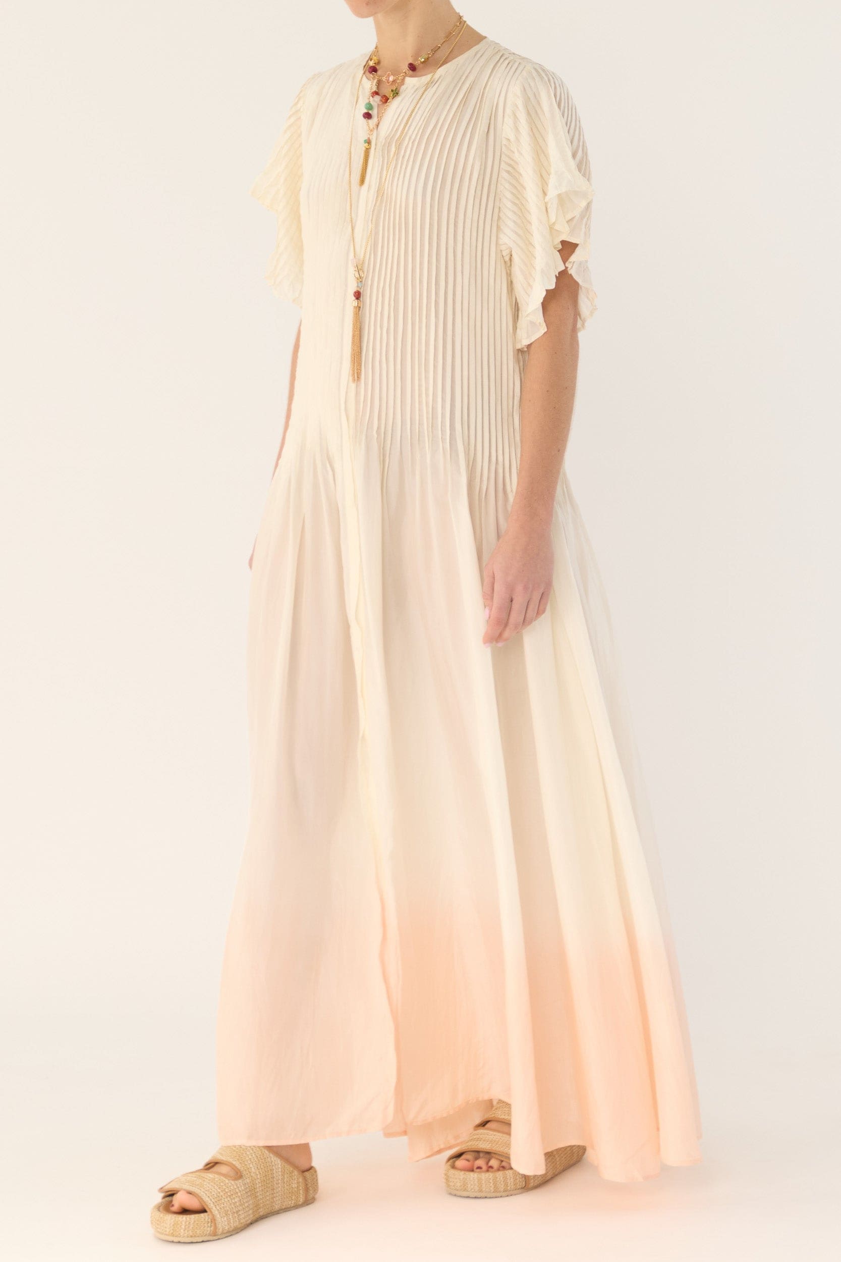 Ottavia Silk Dip-Dye Shirt Dress