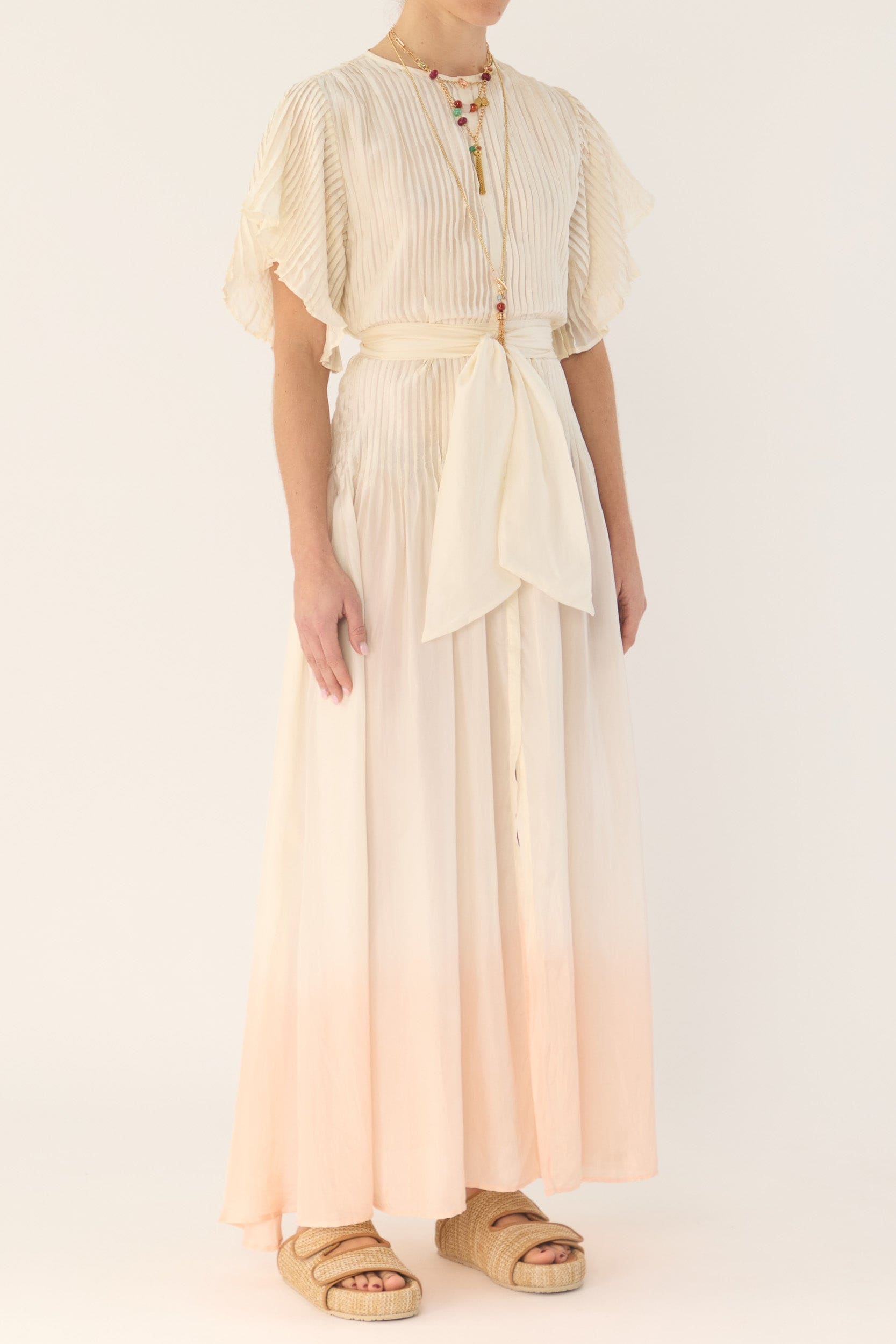 Ottavia Silk Dip-Dye Shirt Dress