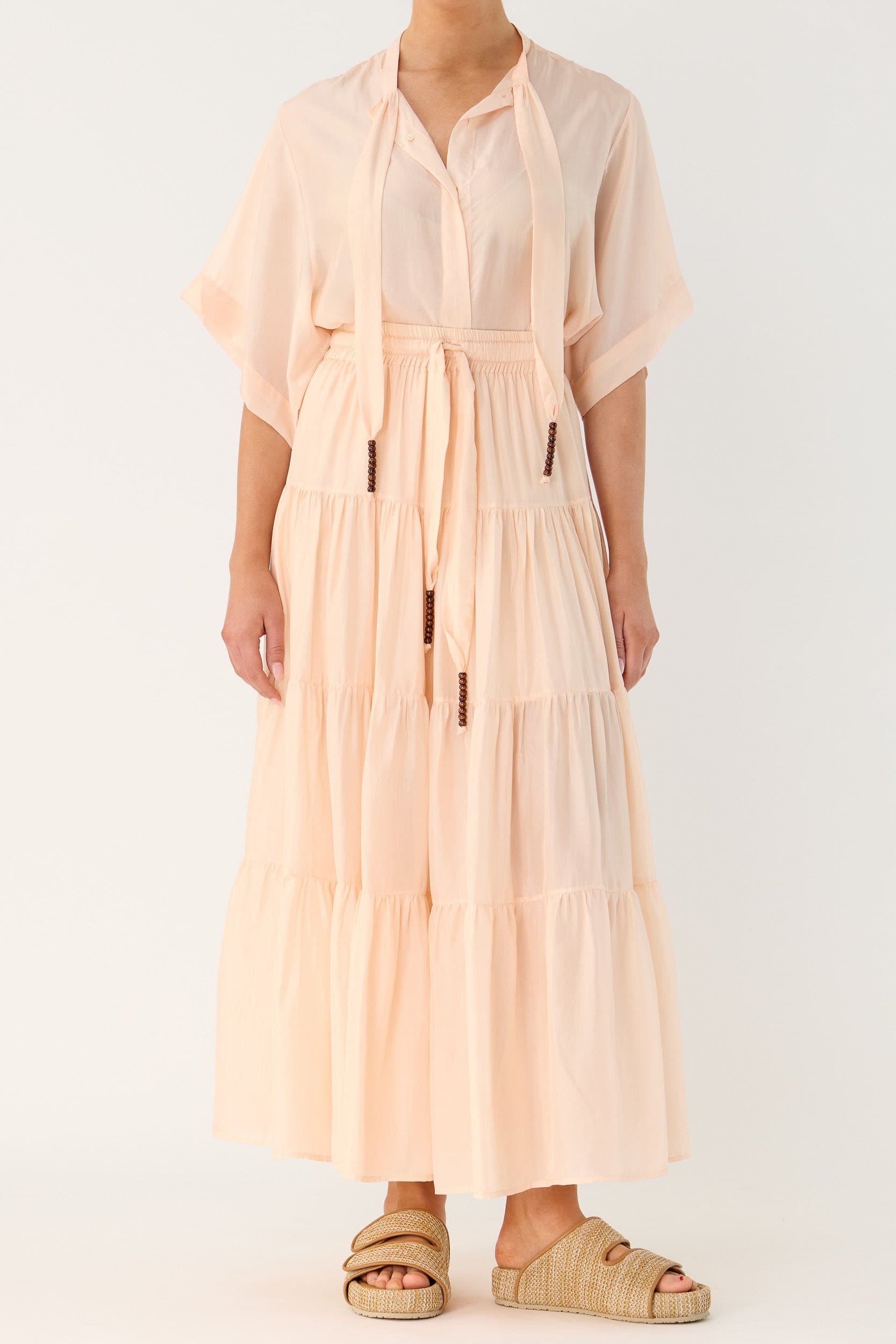 Amal Silk Habotai Skirt