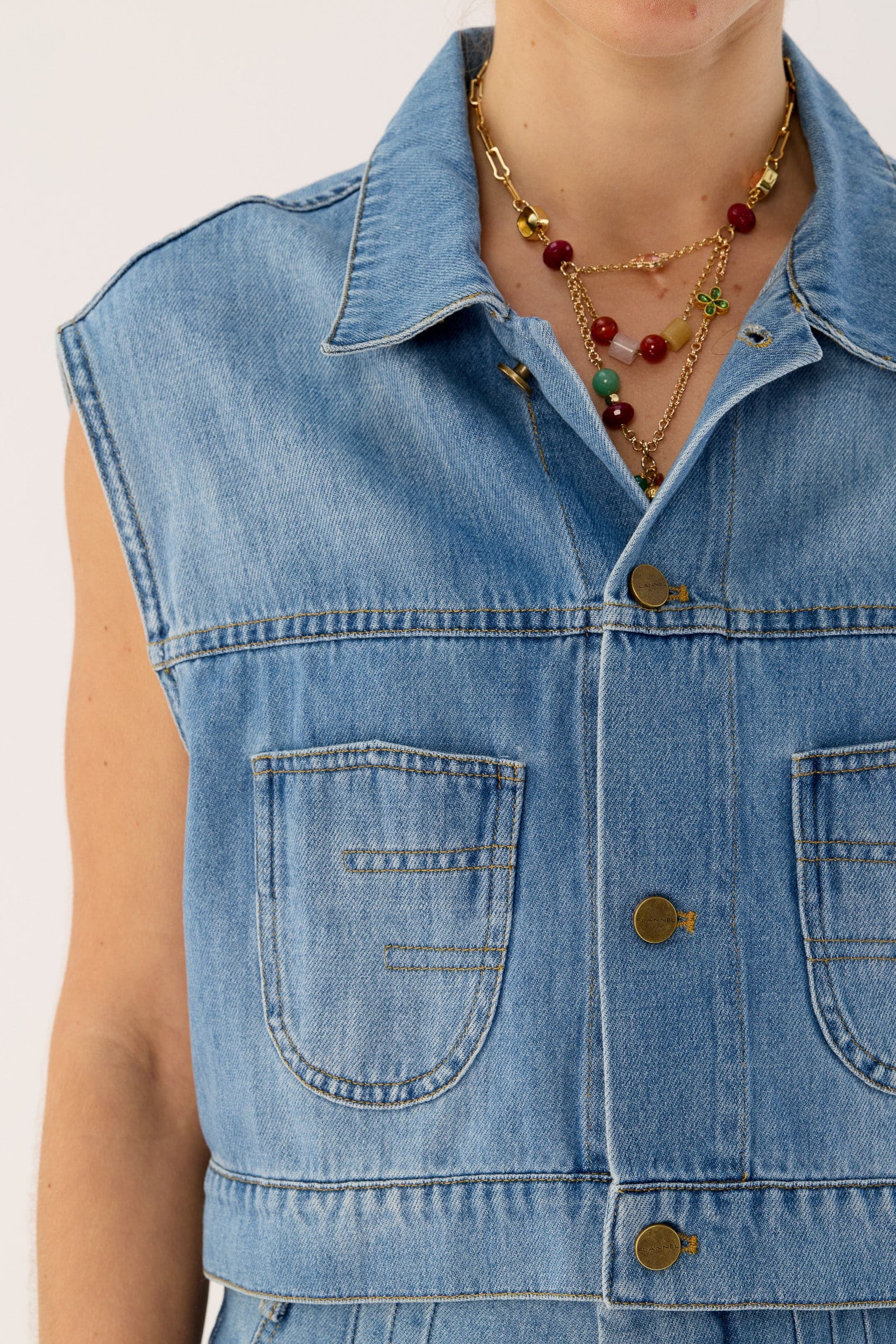 Bowen Denim Vest
