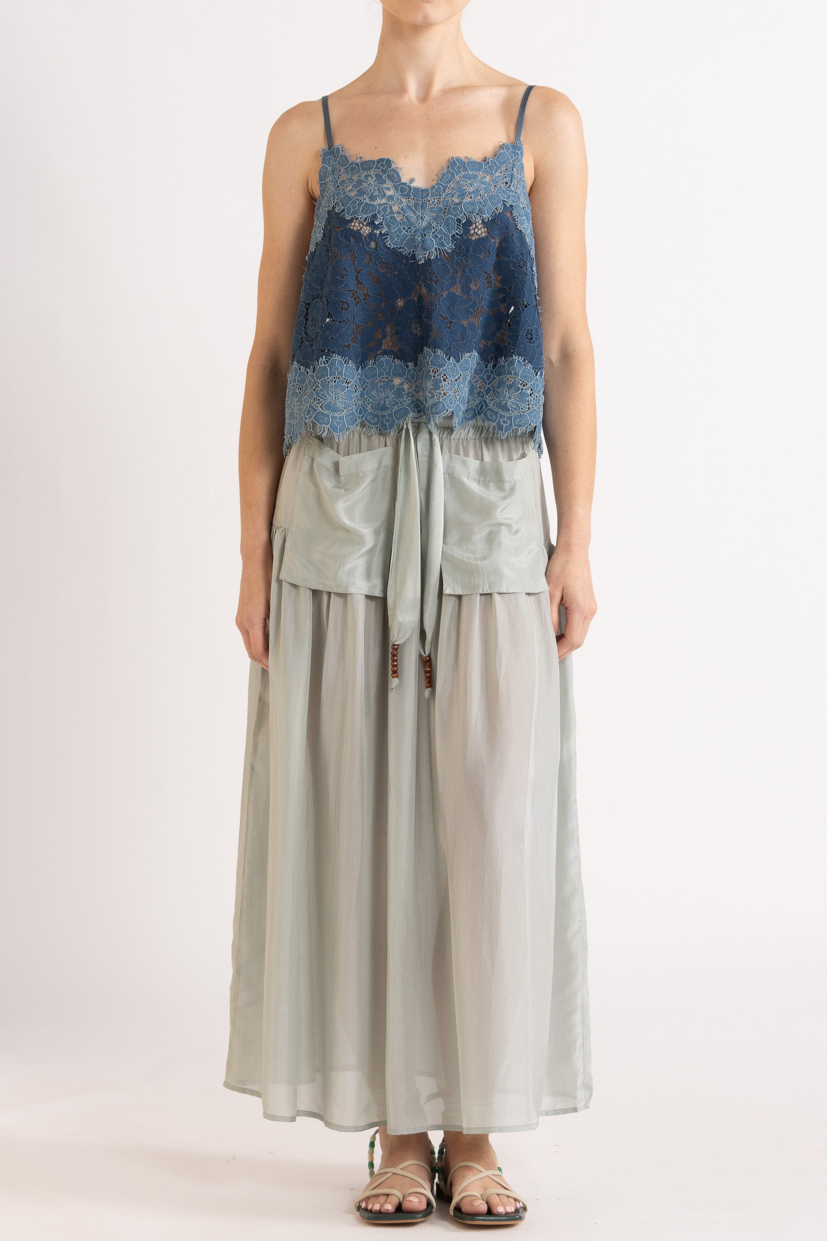 Amal Silk Habotai Skirt