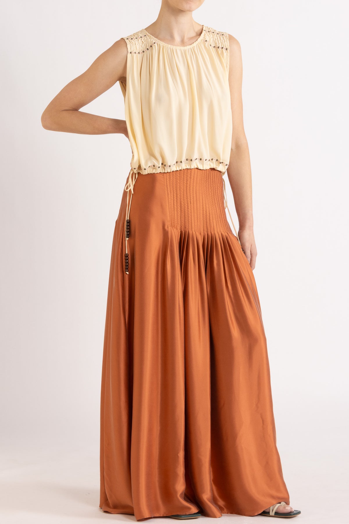 Gemini Crepe De Chine Sleeveless Top