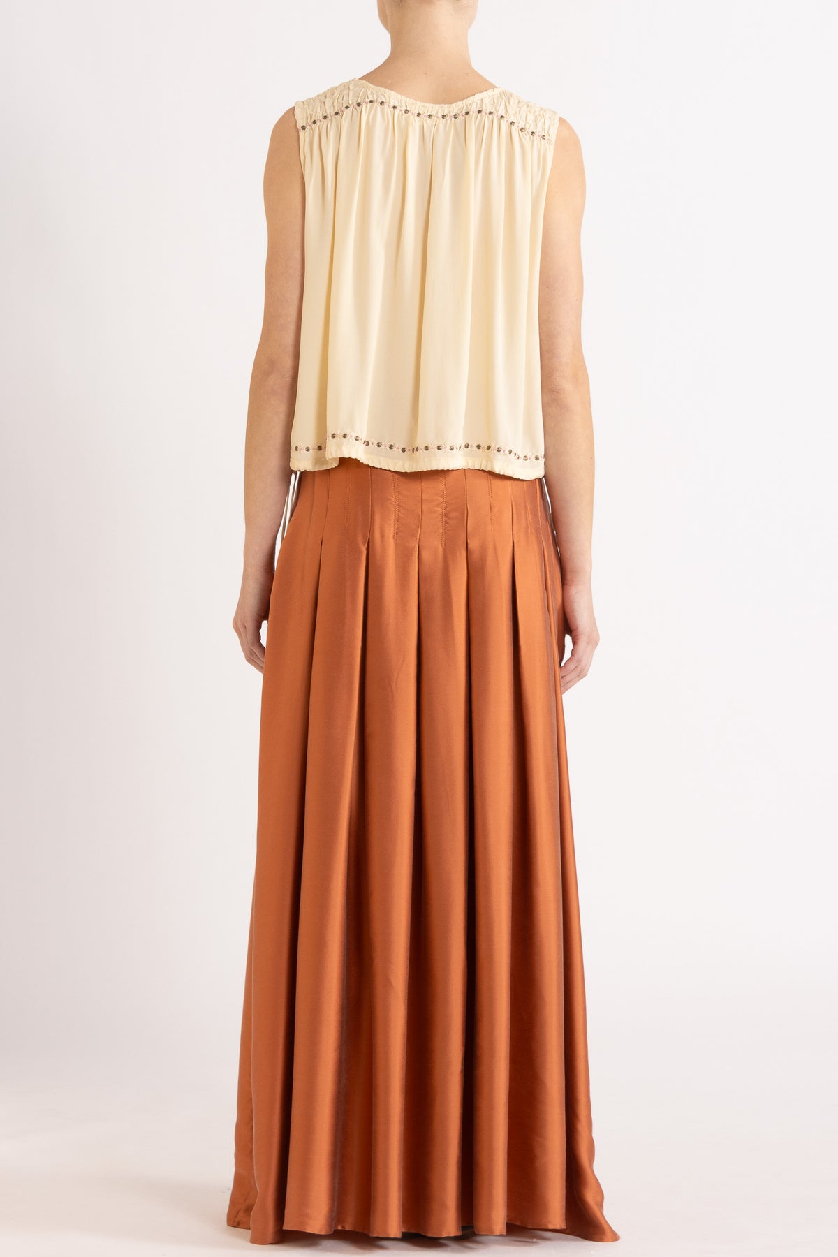 Gemini Crepe De Chine Sleeveless Top