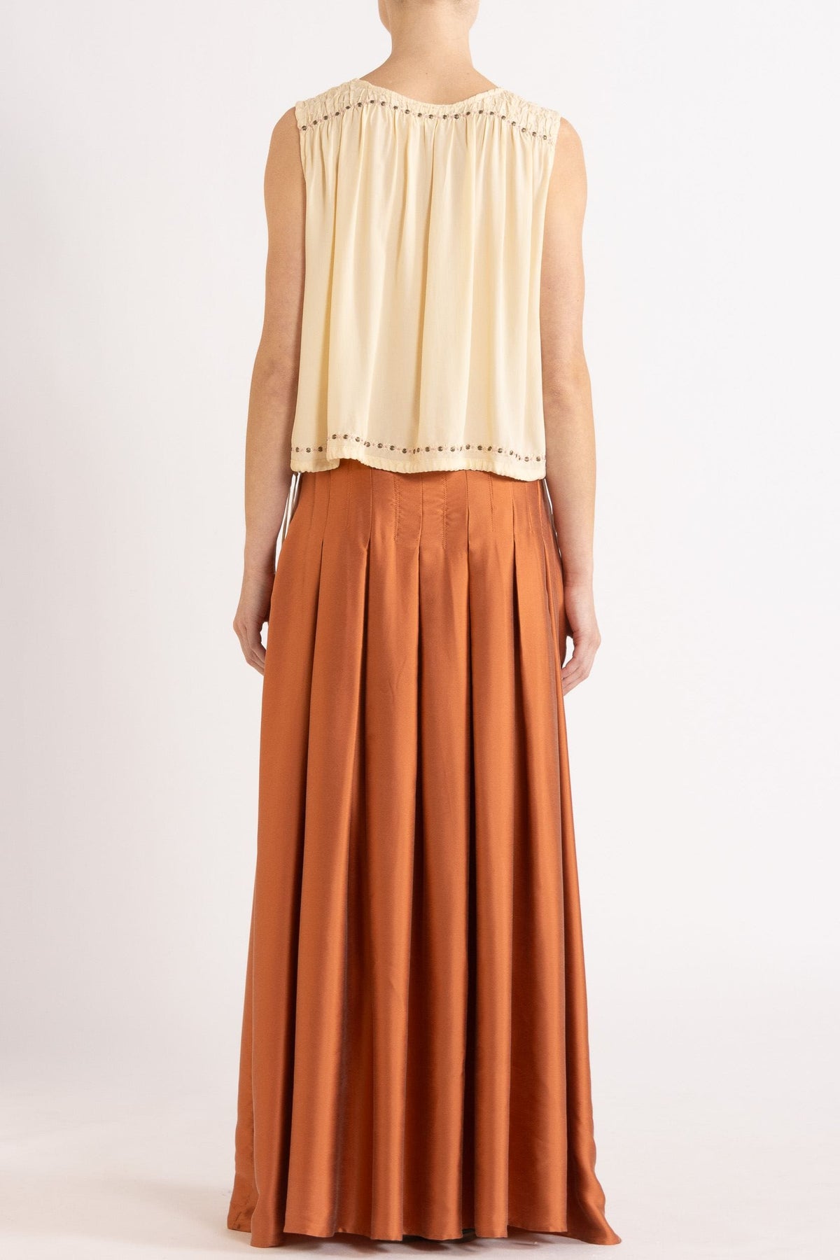 Gemini Crepe De Chine Sleeveless Top