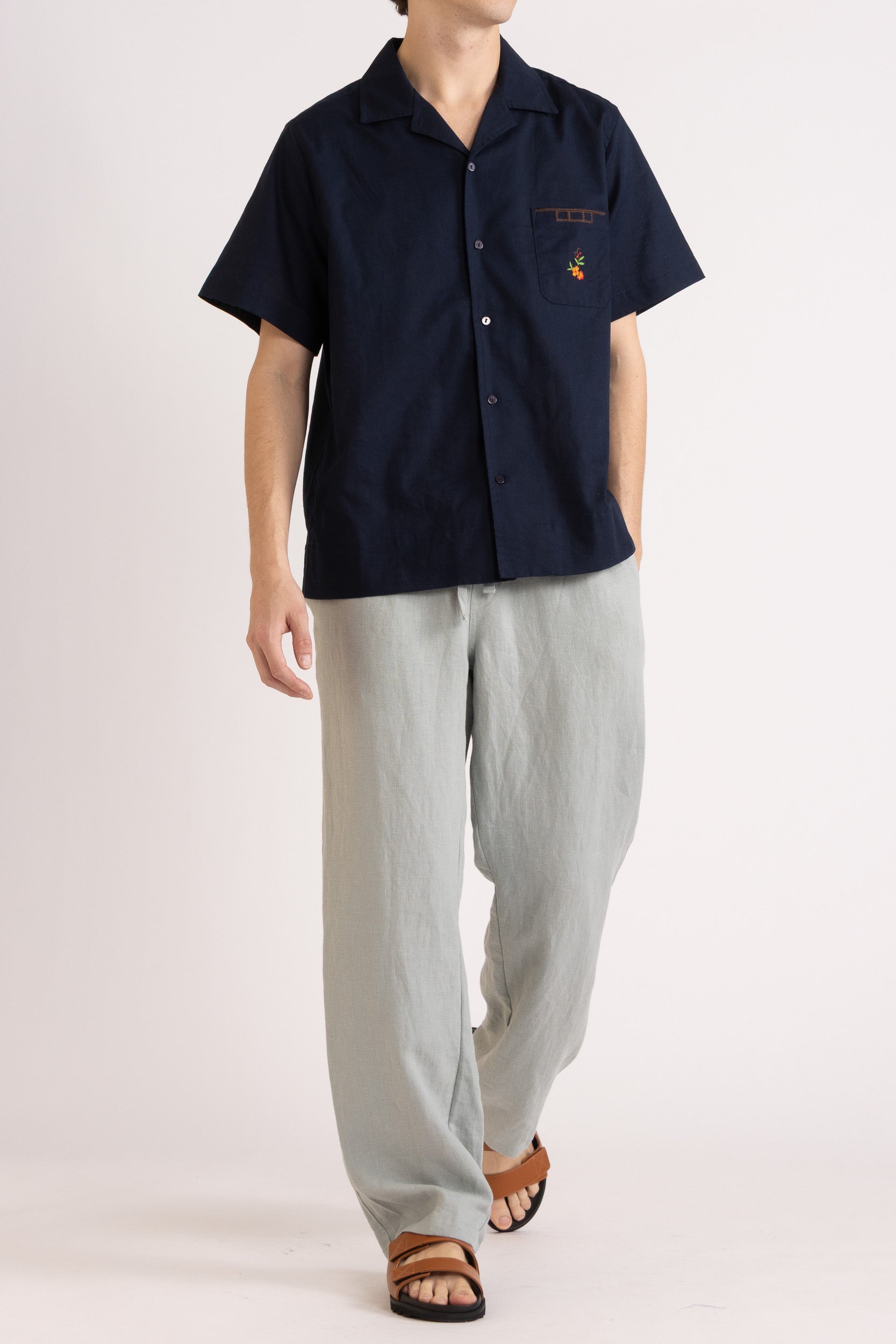 Toby Linen Drawstring Pant