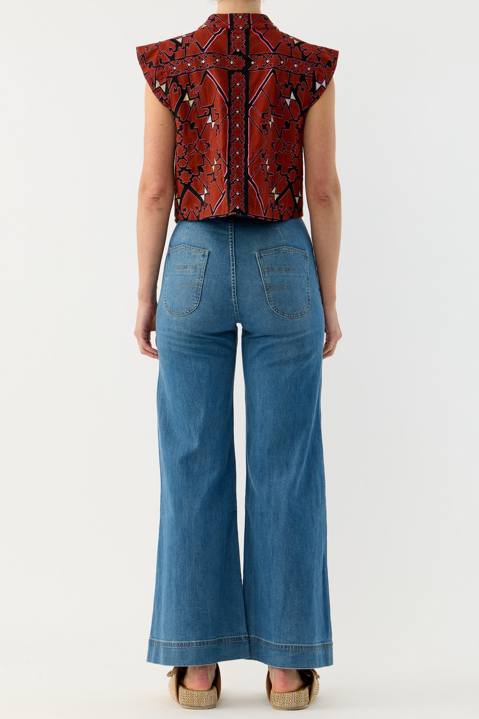 Jericho Embroidered Cotton Vest