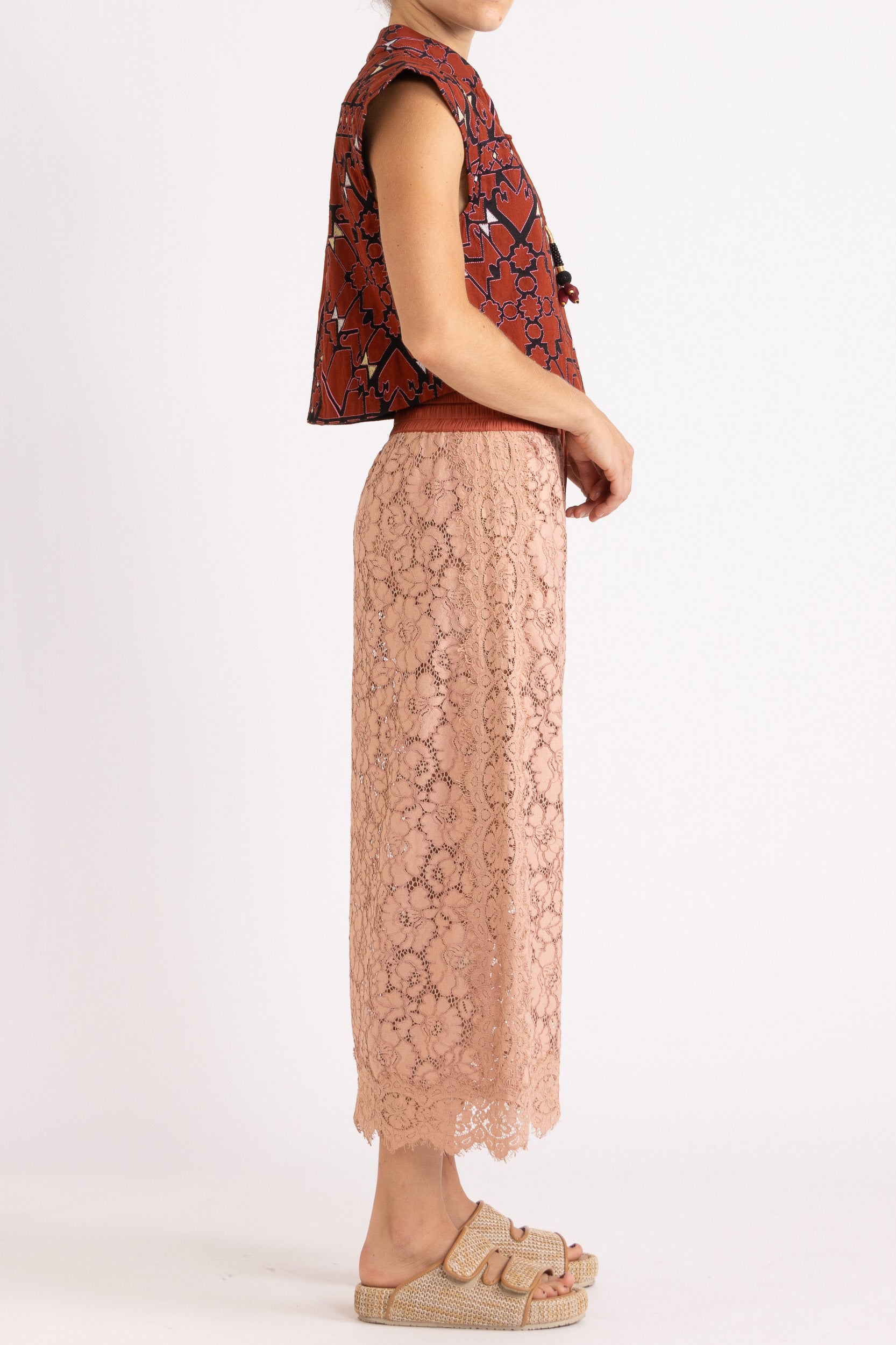 Tilly Drawstring Lace Skirt