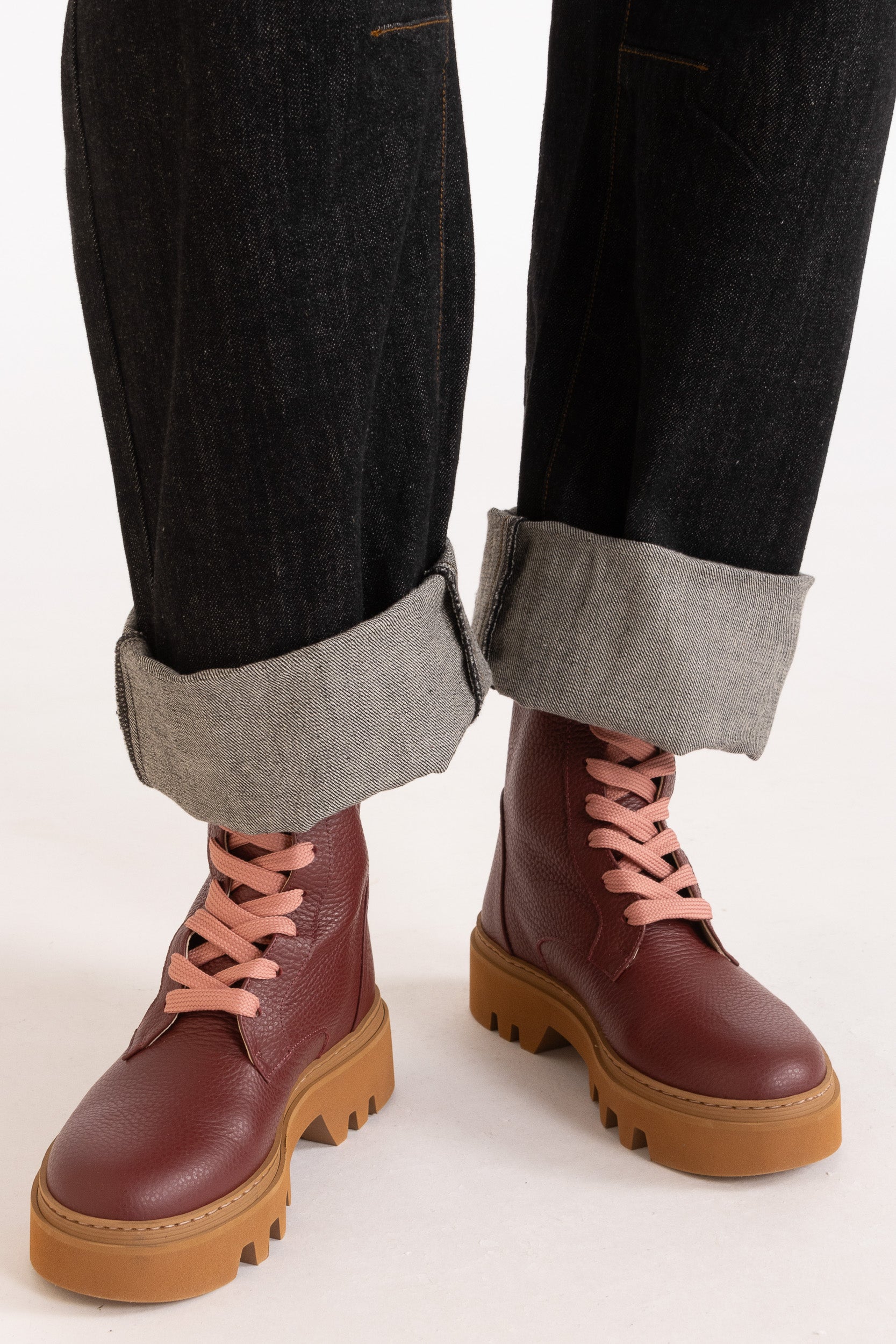 Fallon Leather Combat Boot