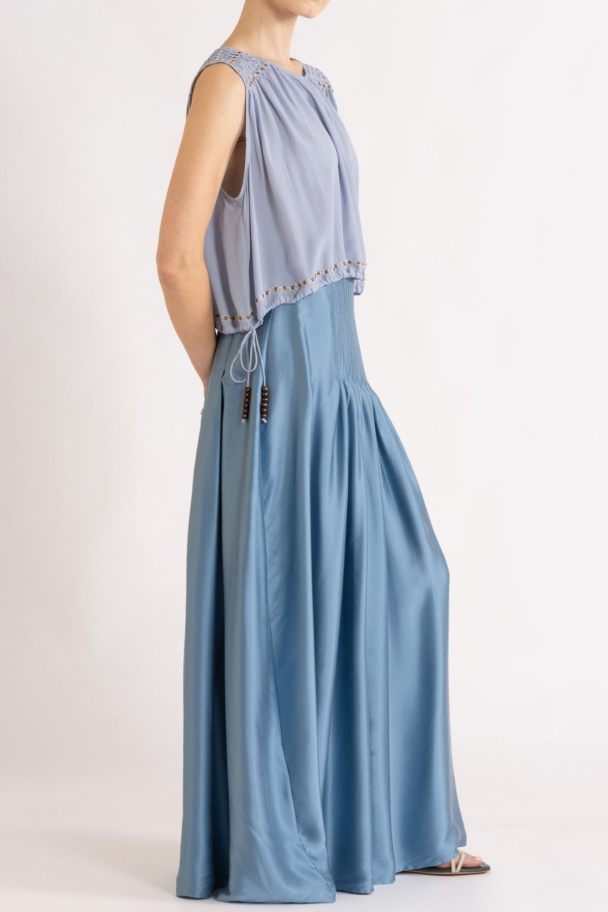 Gemini Crepe De Chine Sleeveless Top