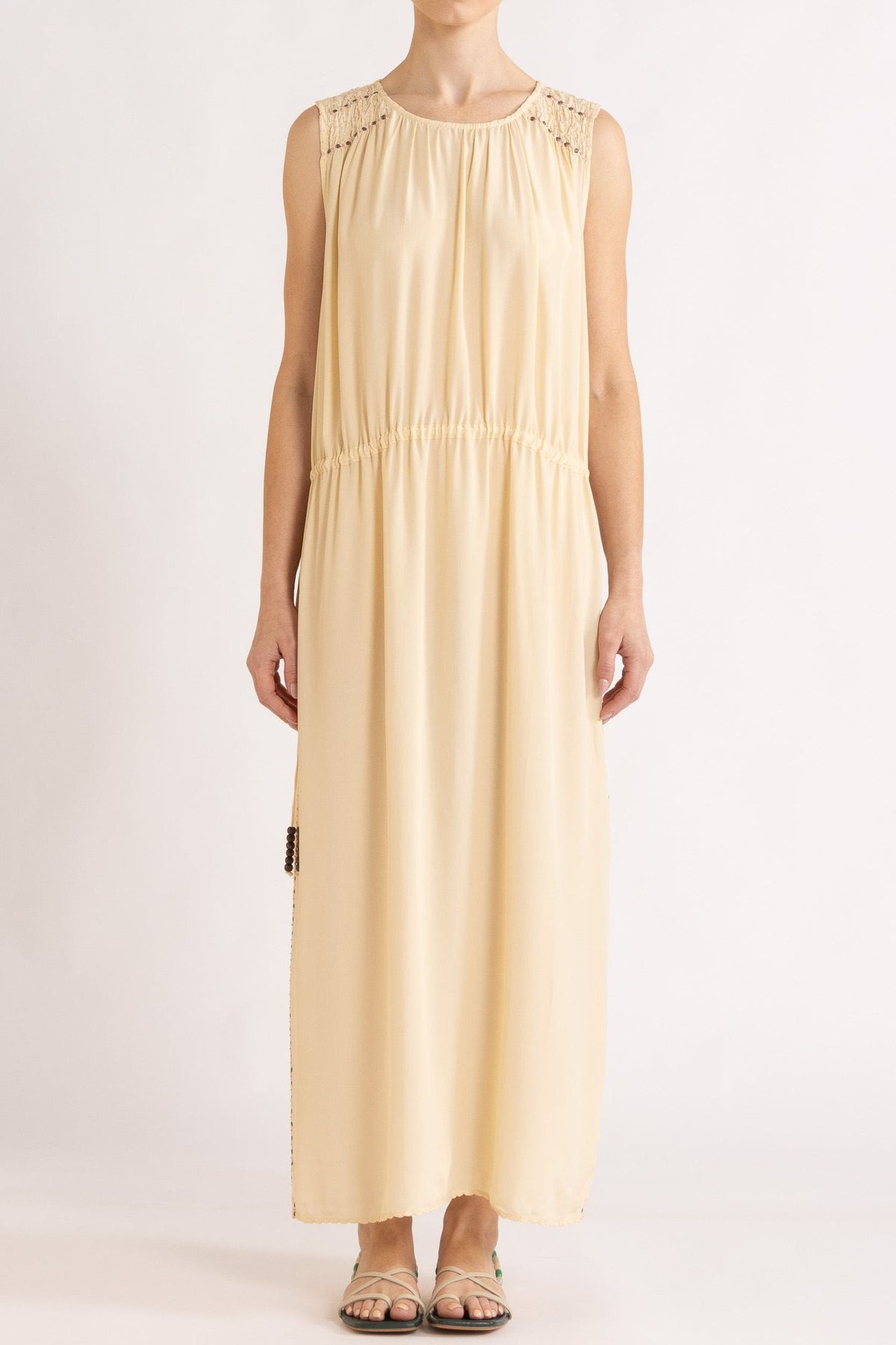 Gemini Crepe De Chine Sleeveless Dress
