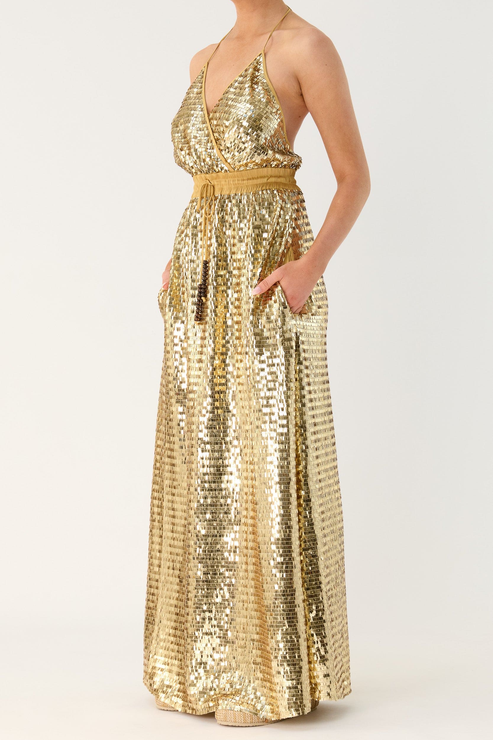 Marella Halter Neck Sequin Dress