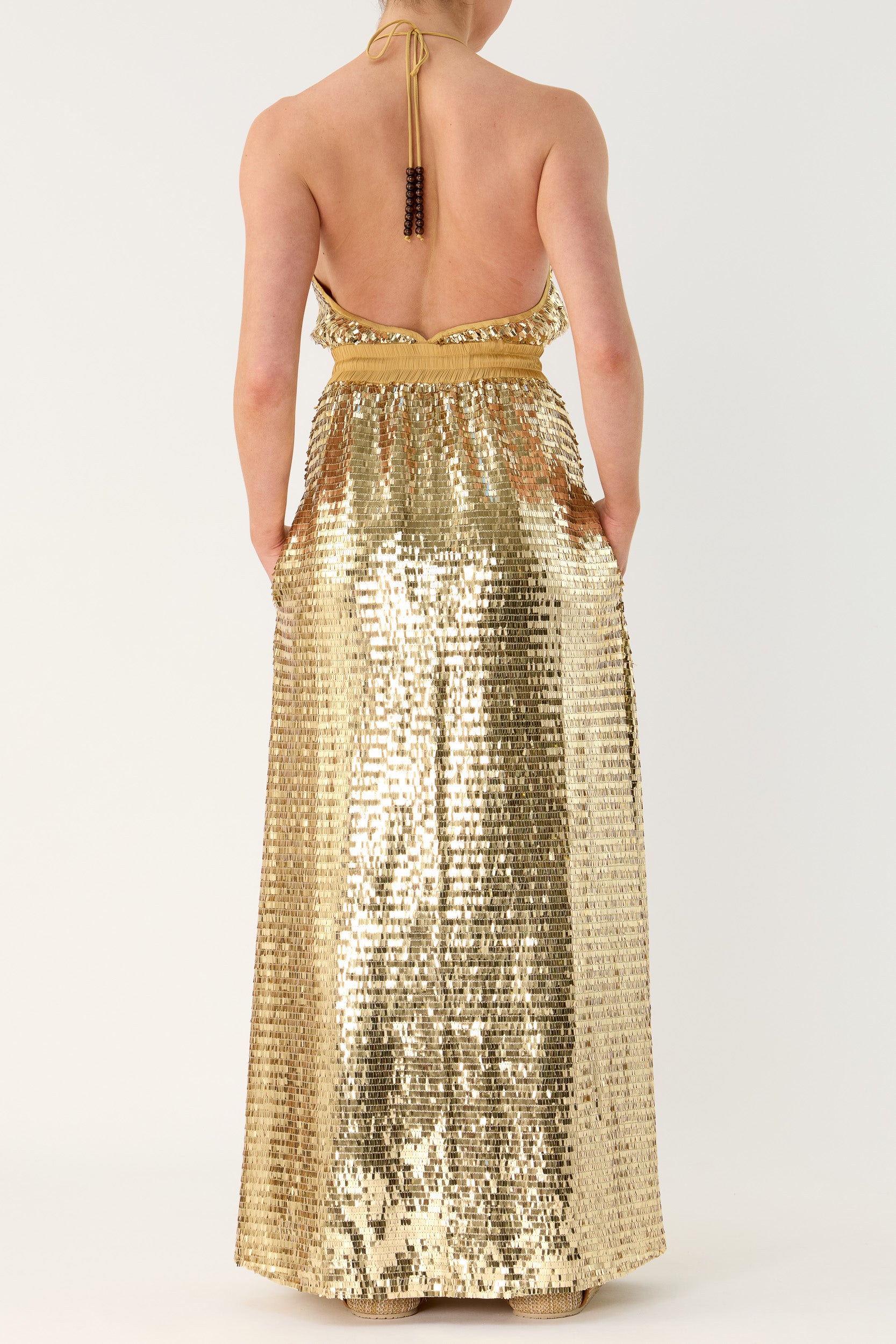 Marella Halter Neck Sequin Dress