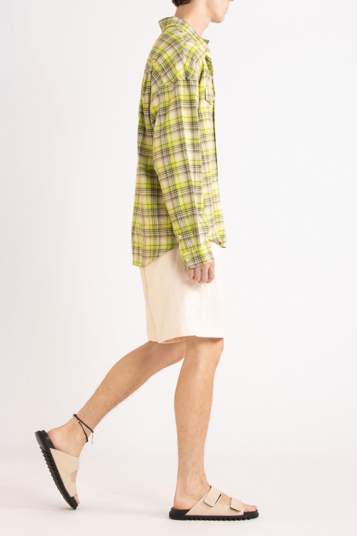 Kaspar Hemp-Cotton Check Shirt