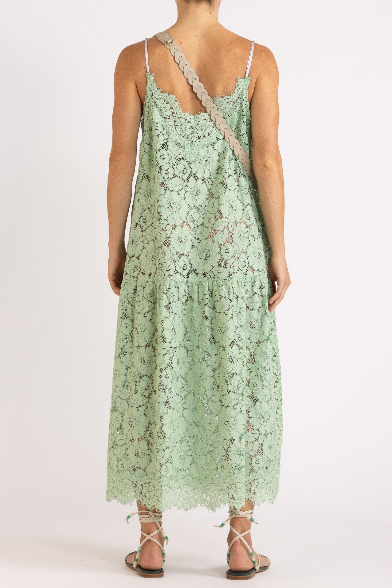 Alchemy Beaded Leather Tie Sandal